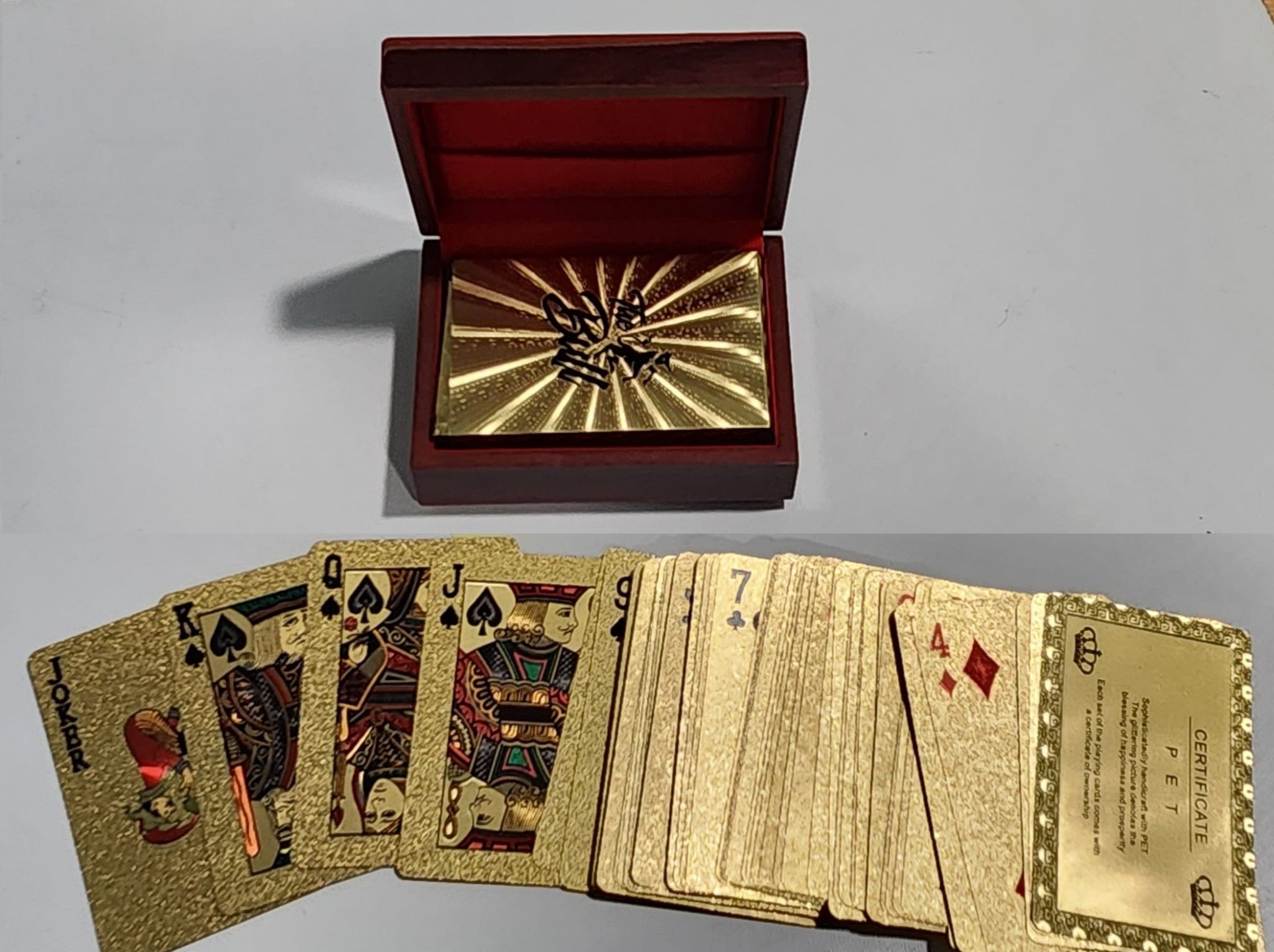 Gold-Plated Playing Cards – "The Bull" Deck in Wooden Case - photo 2