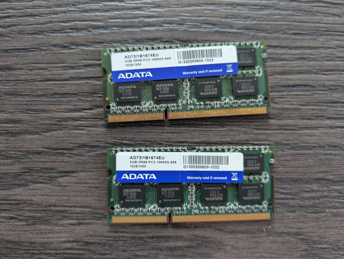 ADATA DDR3 4GB kit (2GBx2) PC3-10600 Laptop RAM