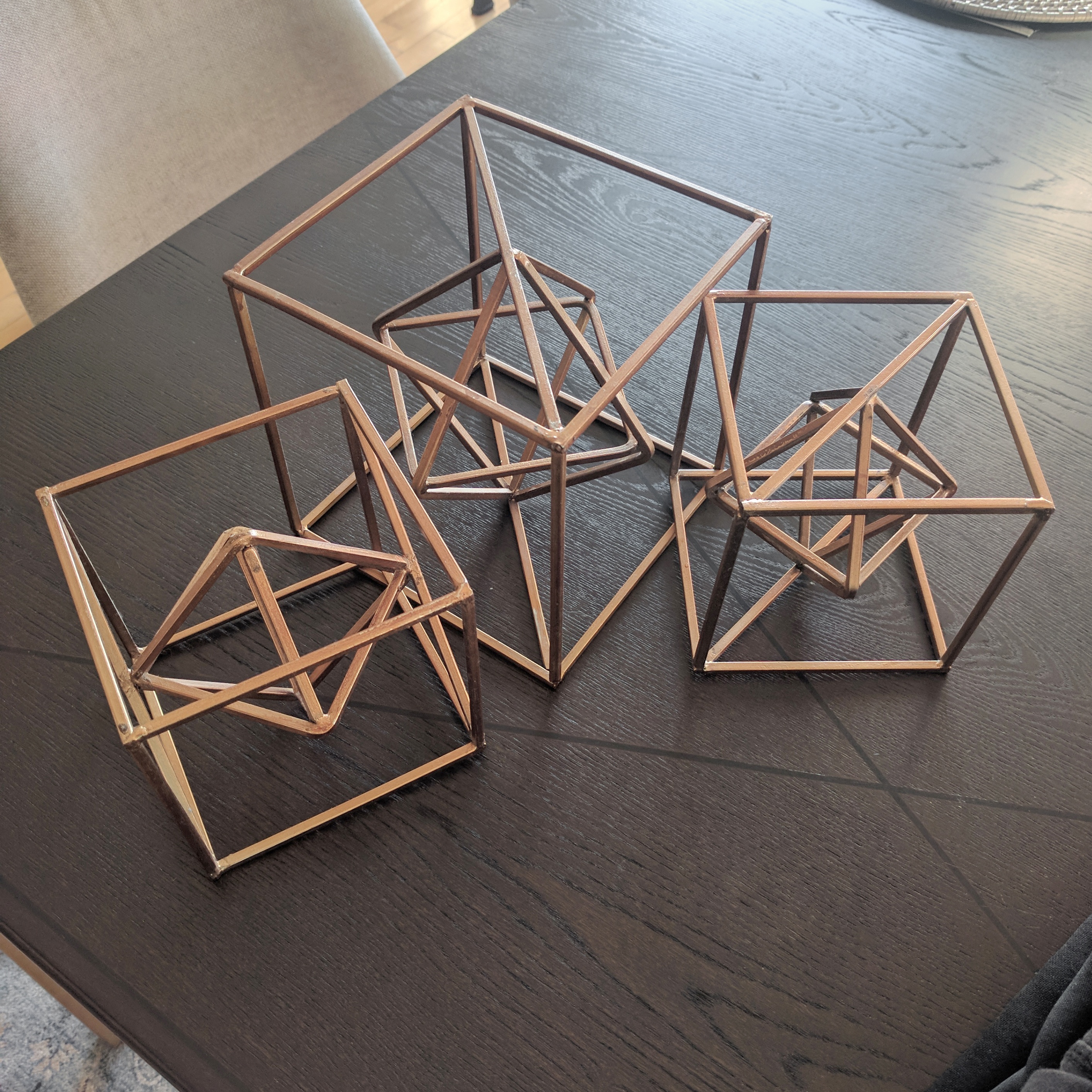Bronze Geometric Centerpiece Ornament - photo 3