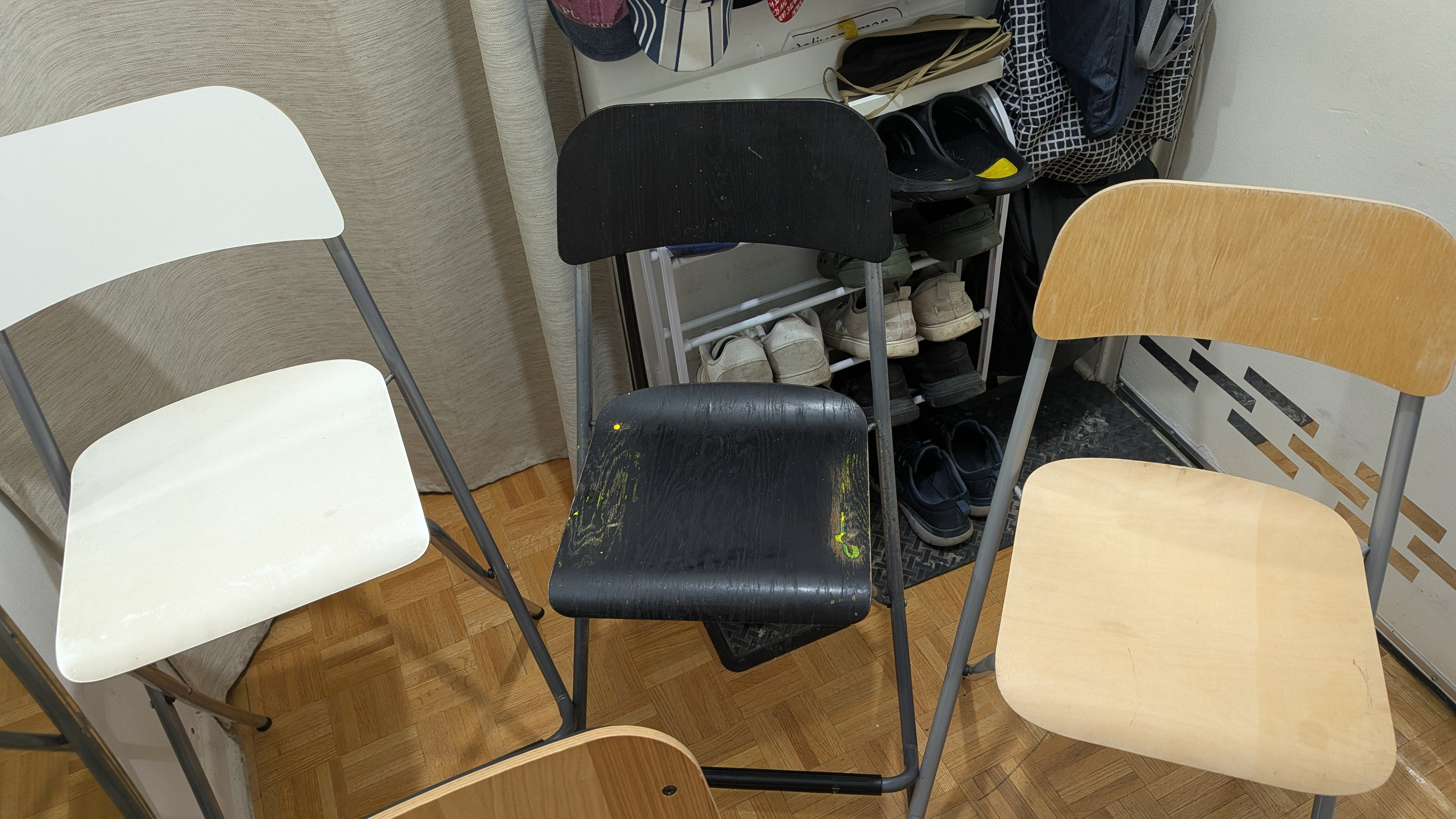 FRANKLIN Bar Stool with backrest, foldable, counter height - photo 2