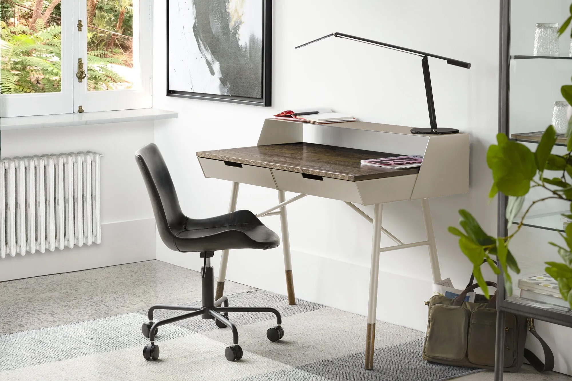 Trica Note Work Desk - Solid Red Oak - Canada Made