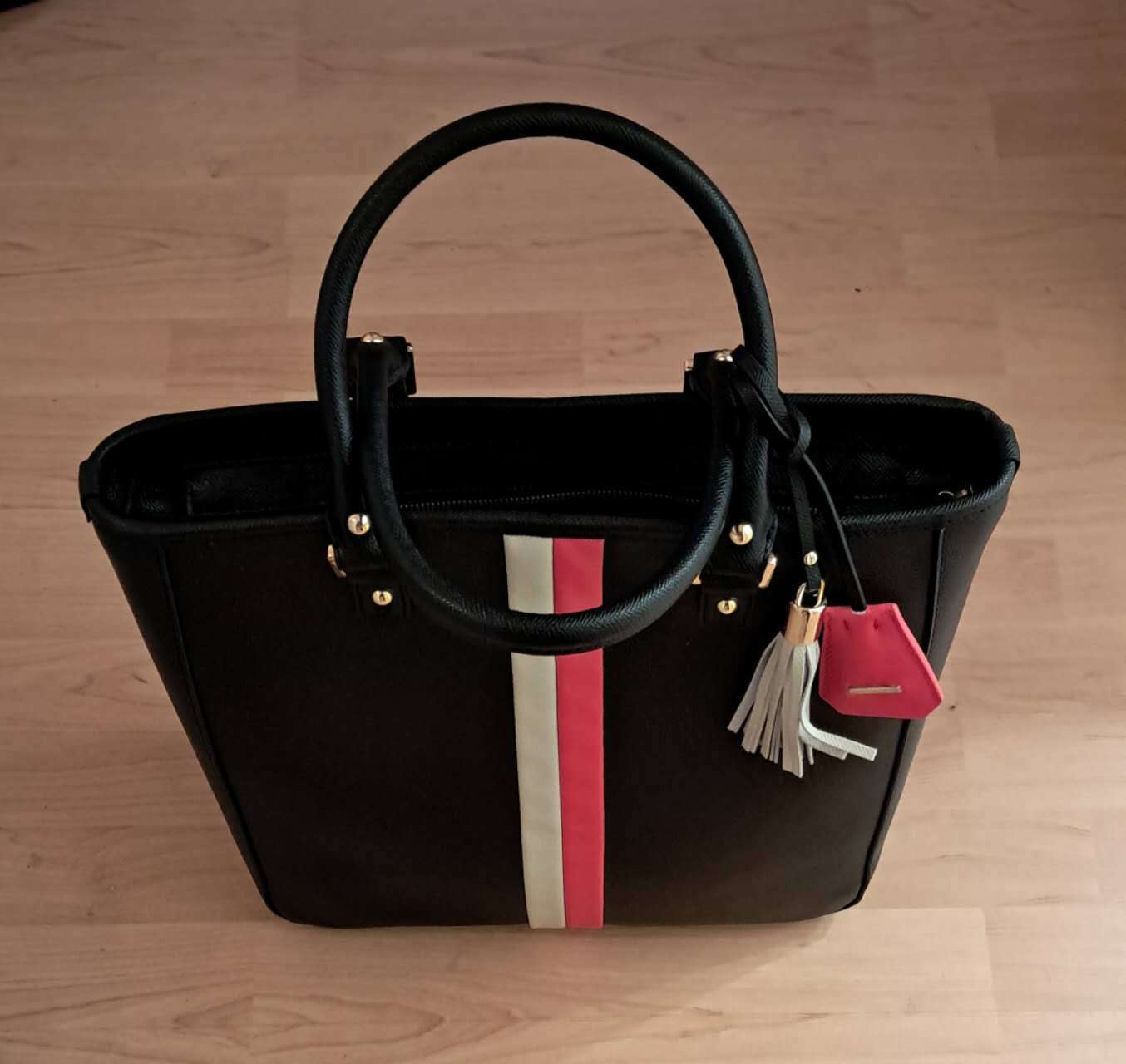 Black tote bag