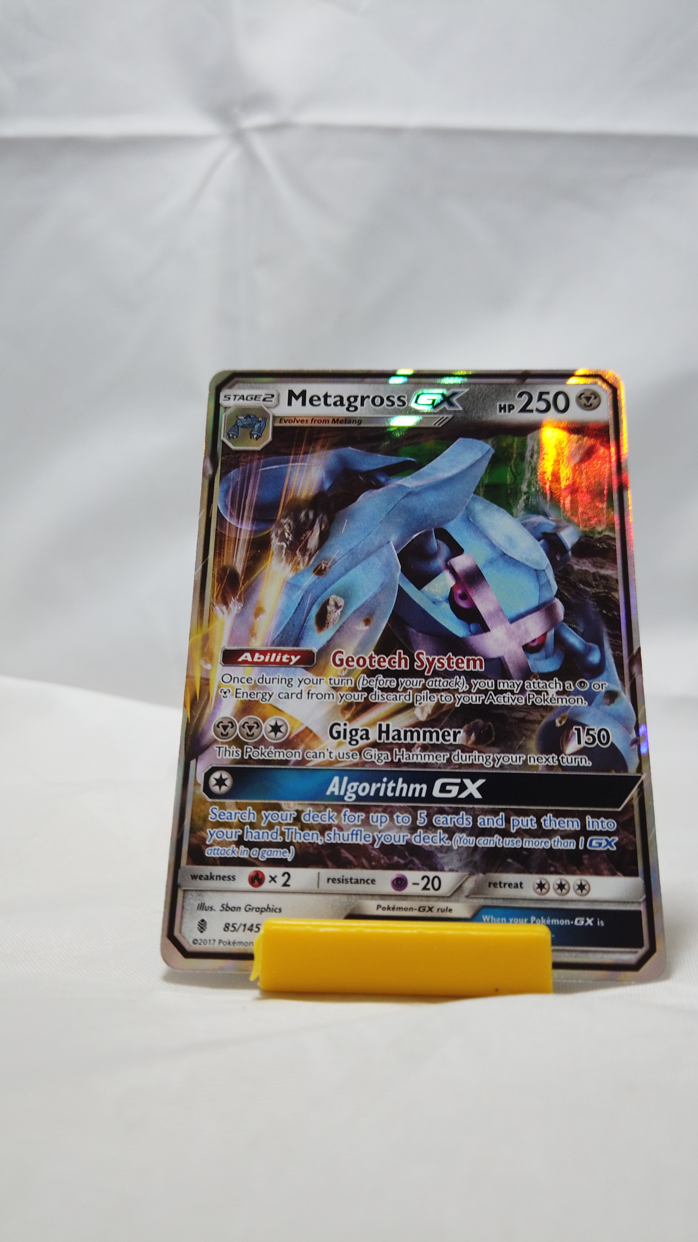 Pokemon Metagross GX 085/145 Guardians Rising Holo Rare NM
