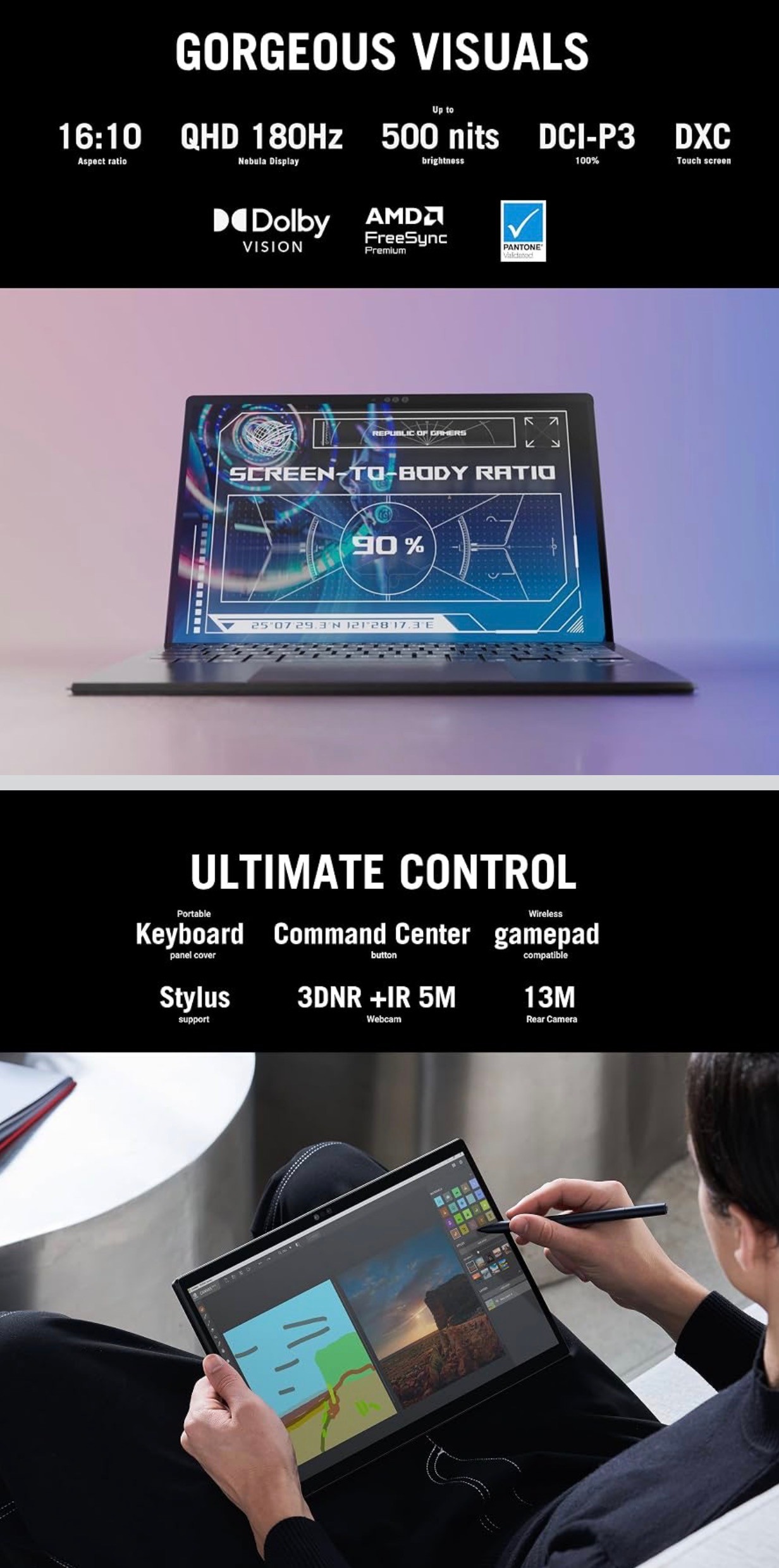 ASUS ROG Flow Z13 Gaming Laptop 13" 2.5K 180Hz 32GB/1TB 395+ MAX