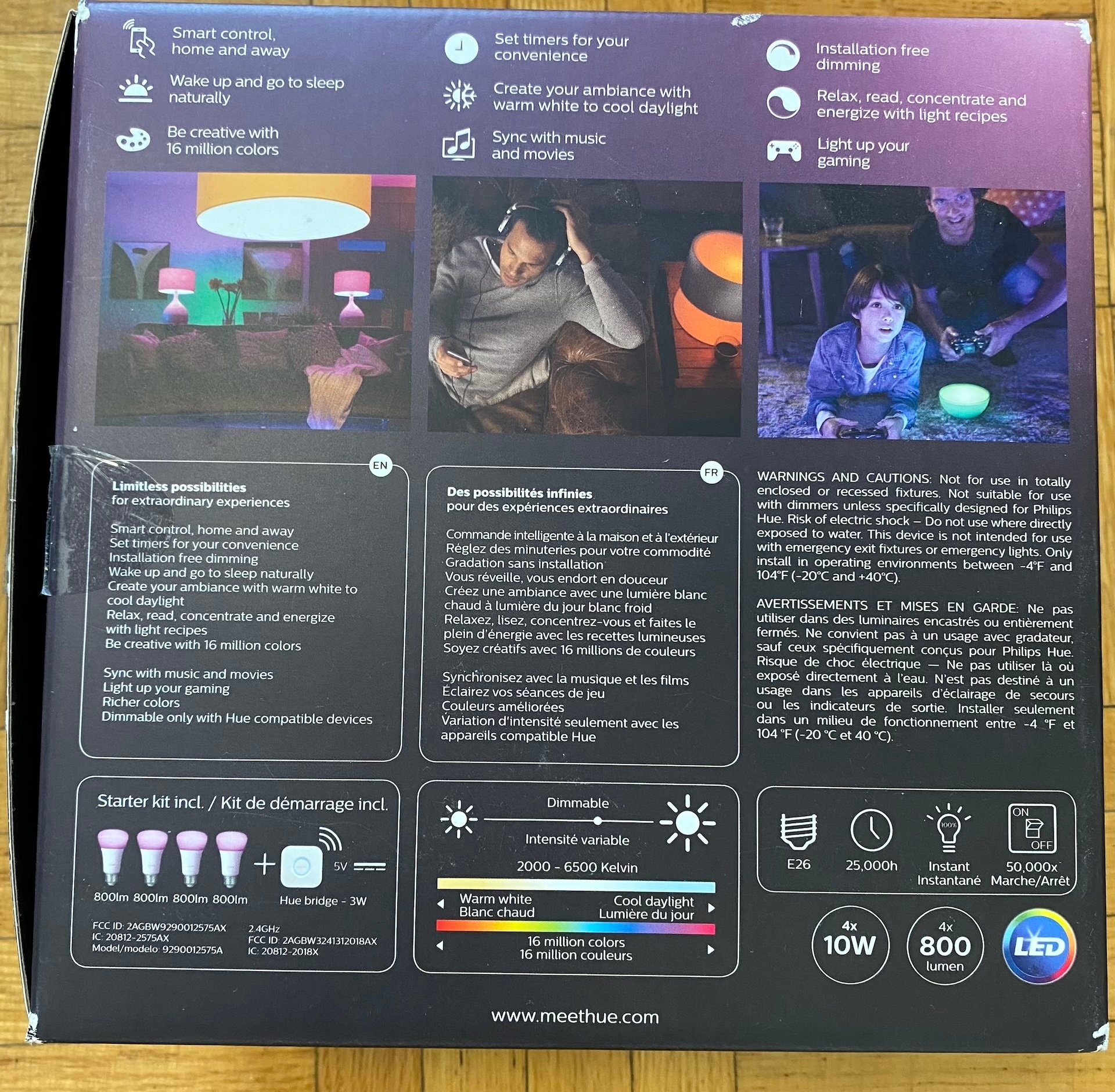 Philips Hue Starter Kit – Bridge + 4 Color Smart Bulbs - photo 5