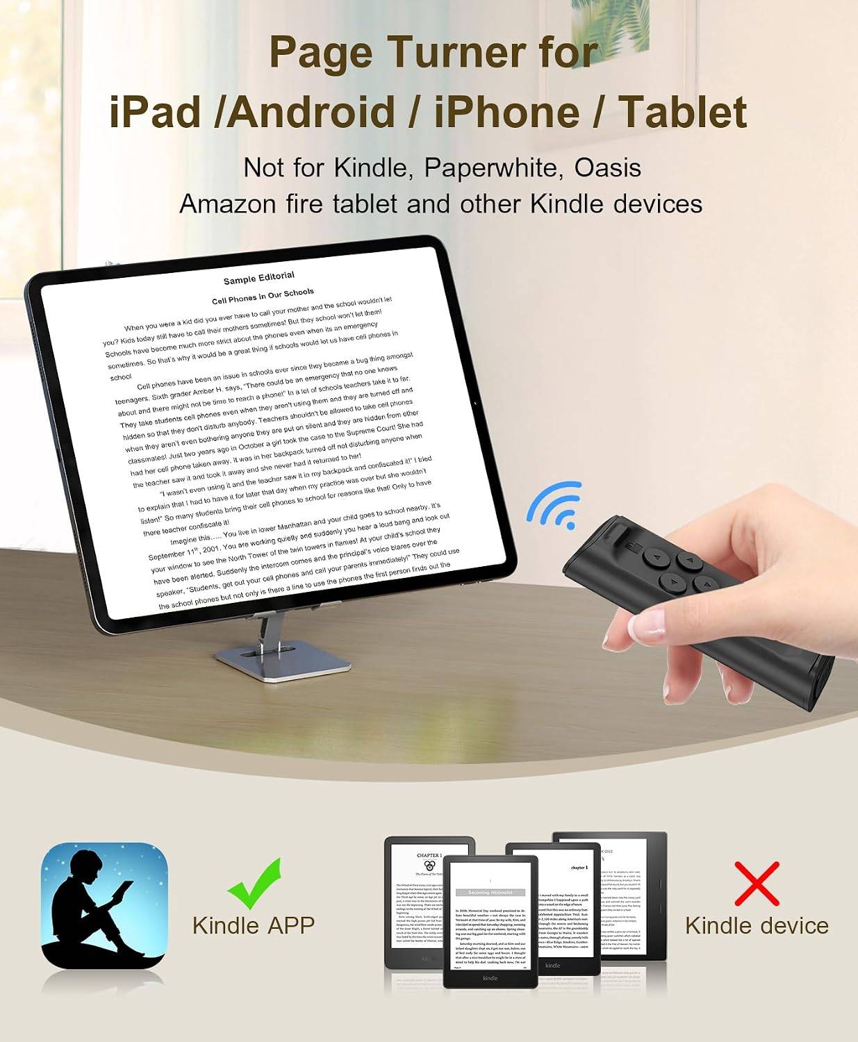 Jimzoo Remote Control for TikTok, Page Turner, Camera - photo 3