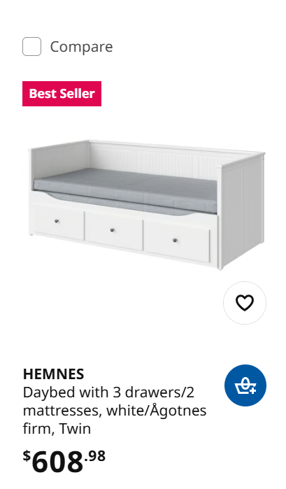 IKEA Hemnes Day bed with 2 mattresses - photo 3
