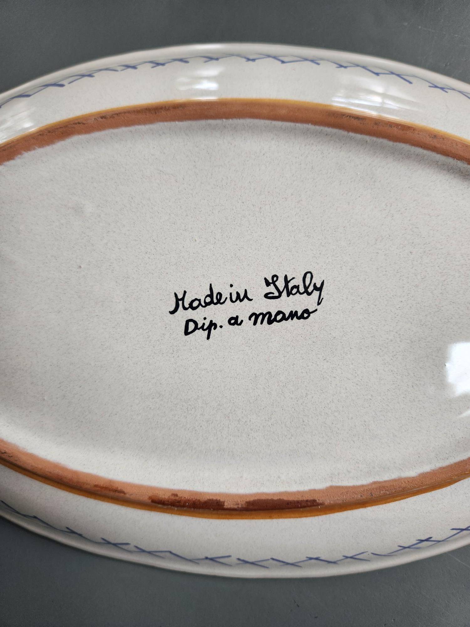 Italian Hand-painted "Dip a mano" Dipping / Antipastos Platter - photo 5