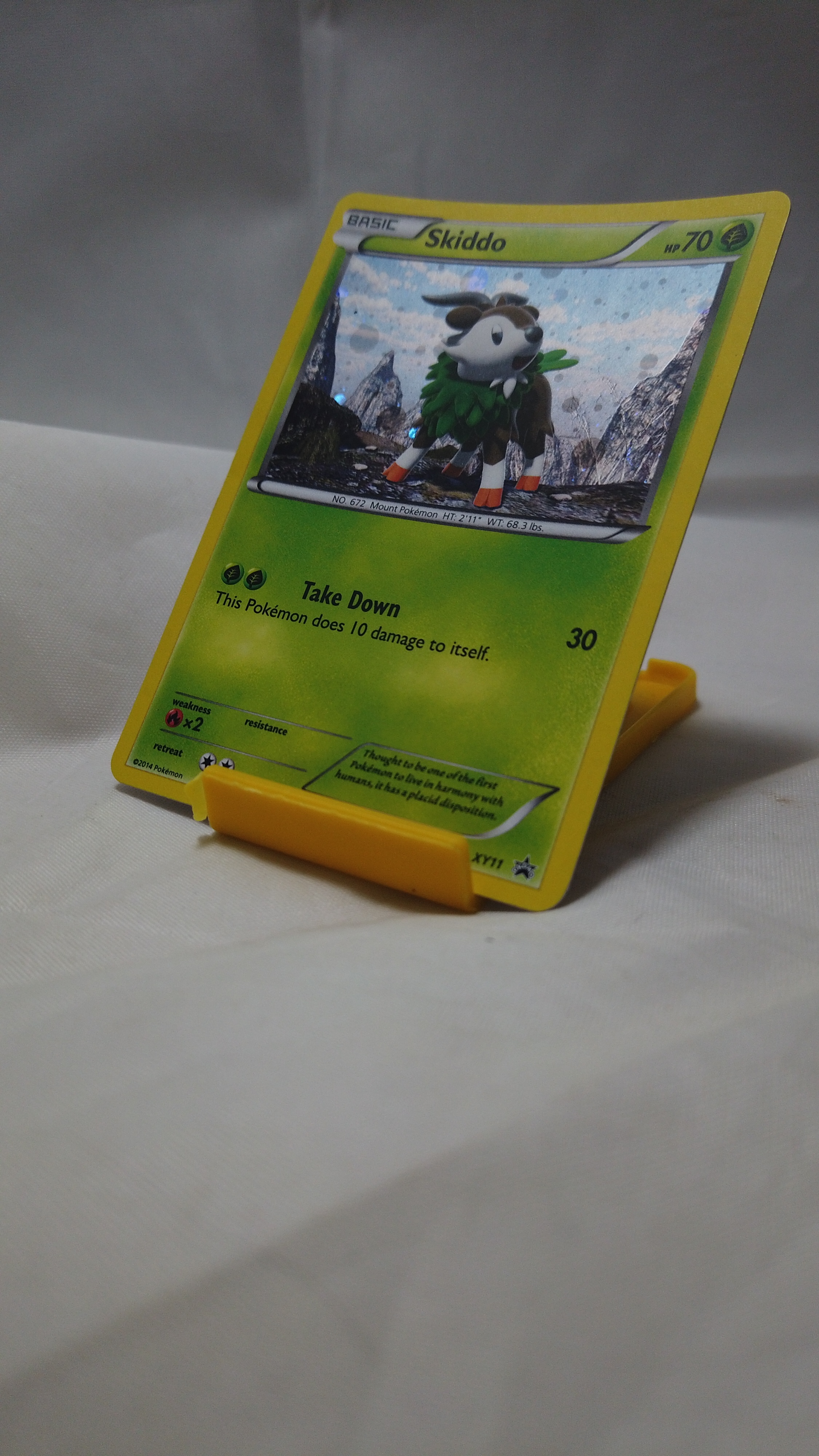 Pokemon Skiddo XY11 Black Star Promo Cosmos Holo NM - photo 3