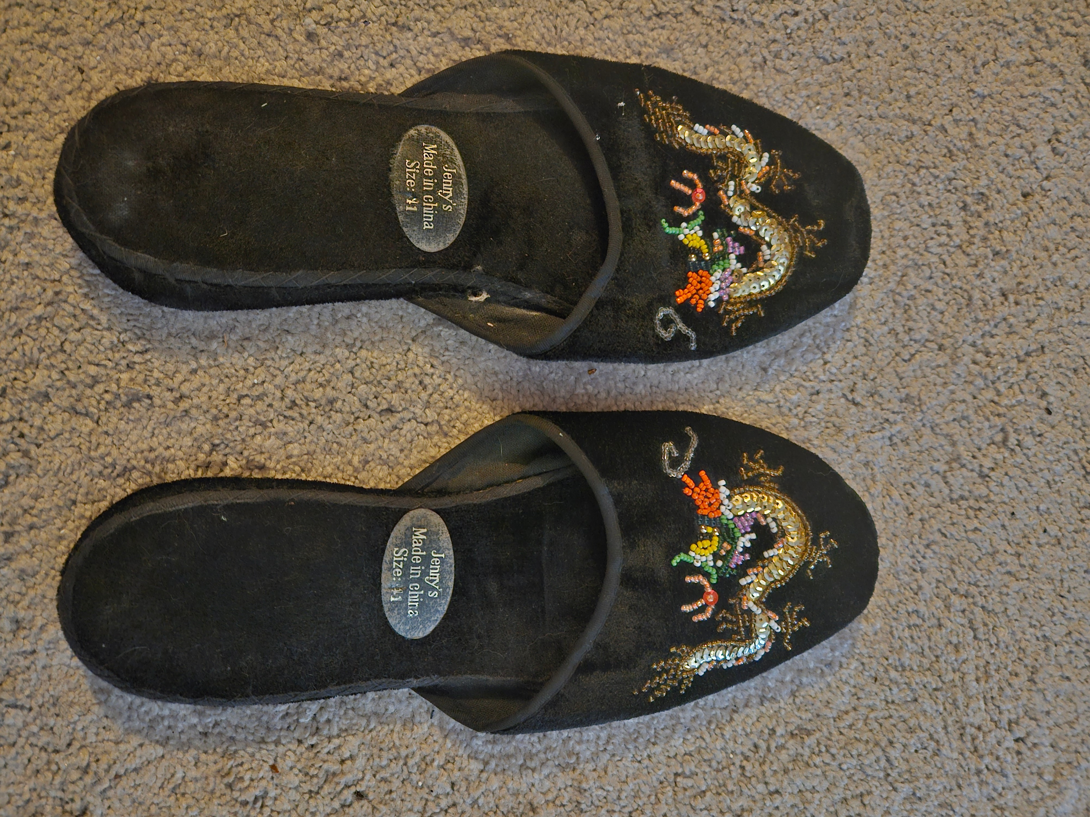 Jewel Encrusted Slippers / Bridal Mules, Women’s Sz 41 (US 10)