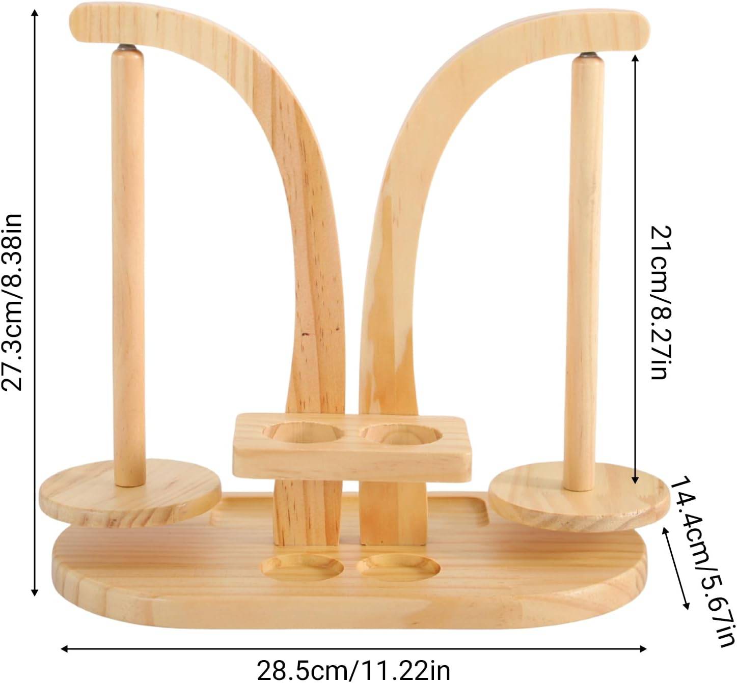 Wooden Yarn Holder & Winder with Phone Stand - photo 3