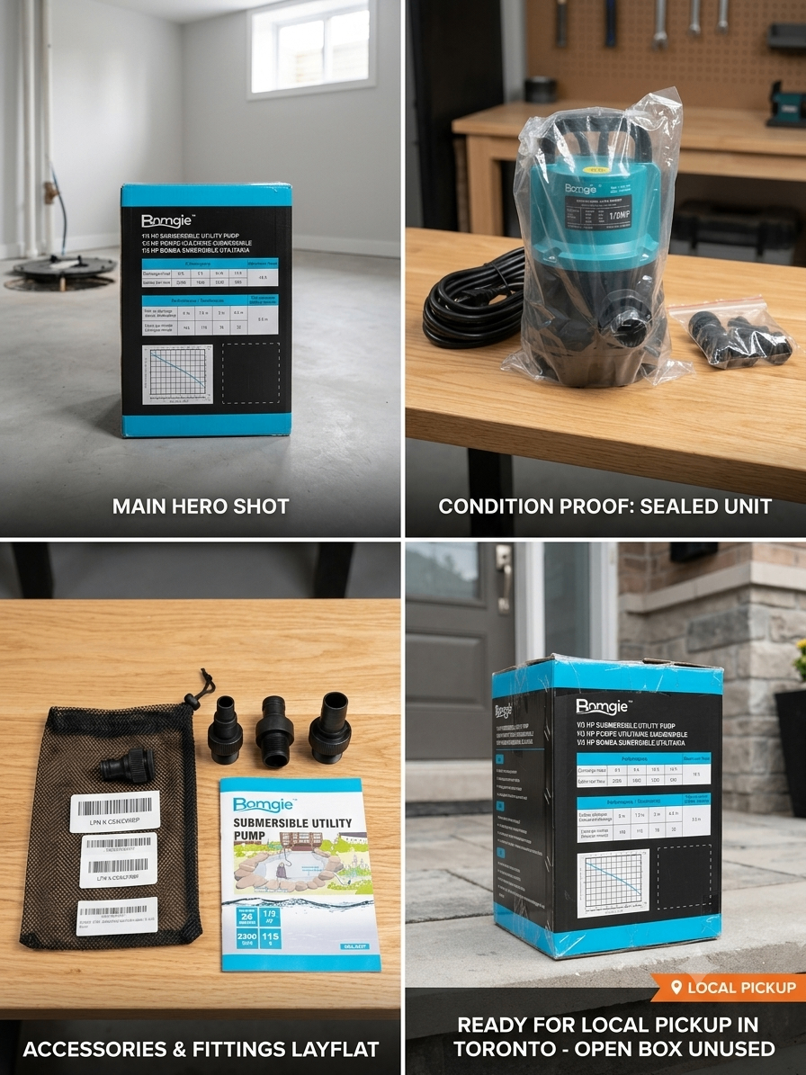Bomgie 1/3 HP Submersible Utility Water Pump (GSA-331P) : New