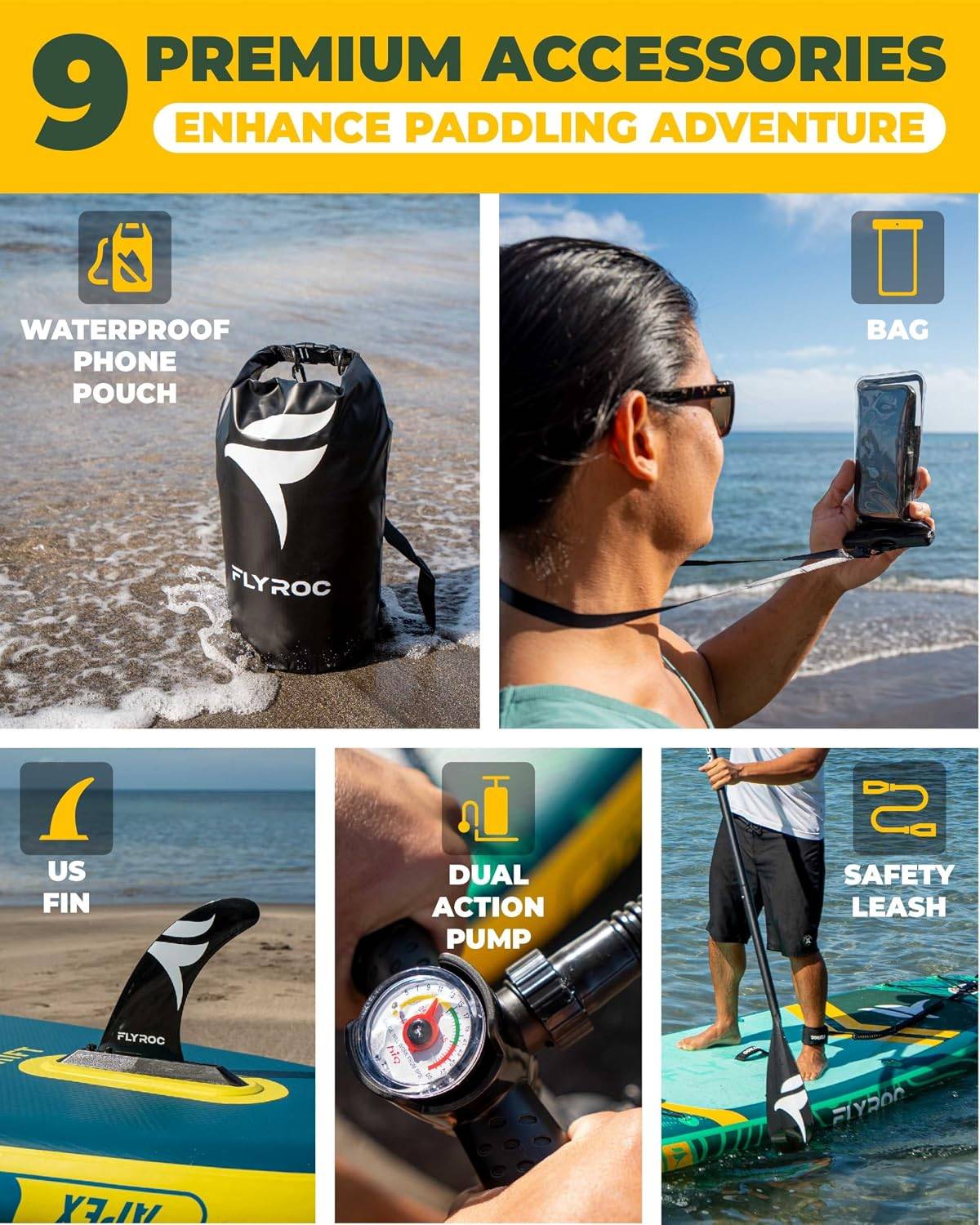Brand New ! FLYROC Apex Drift Stand Up Paddleboard Package - photo 3