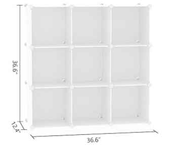 9-Cube Storage Organizer Shelf Unit White in This Price - photo 2