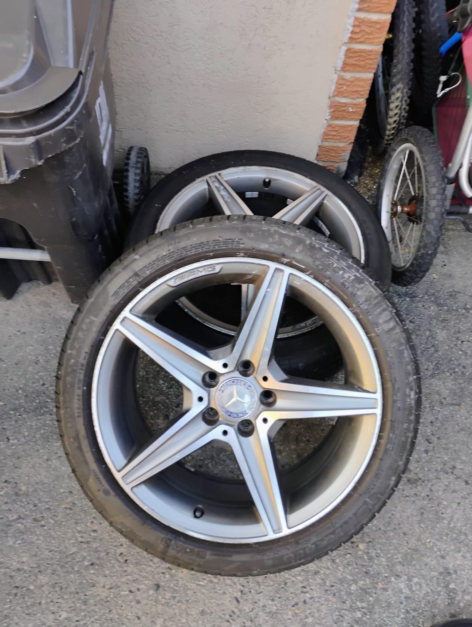 Set of 2 Mercedes 5 Star AMG Aluminum 18" Rims - photo 2