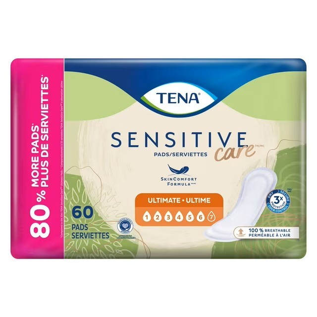 Tena Sensitive Care Ultimate Pads - 60 Count