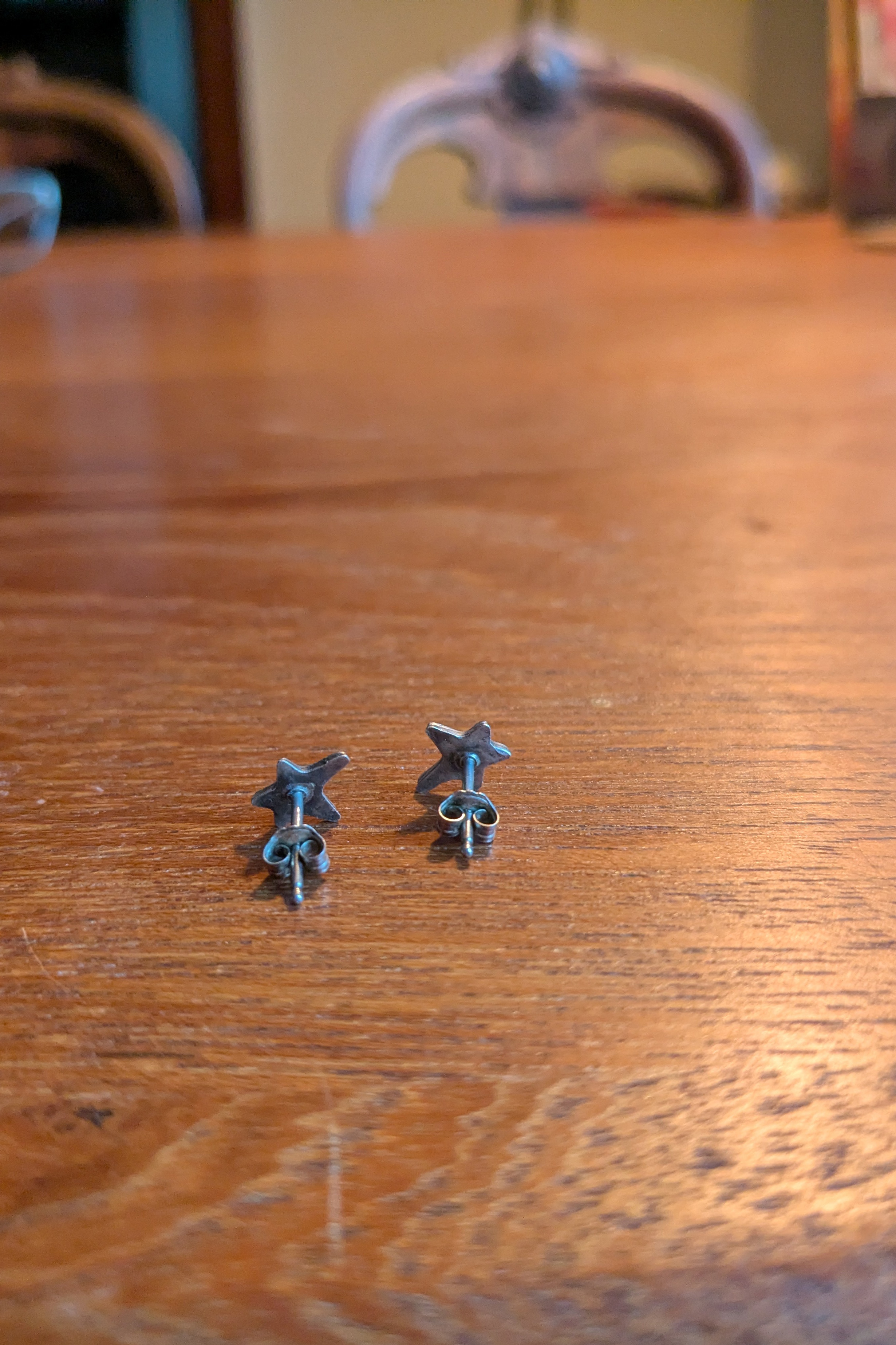 Silver Asymmetrical Star Earrings/Studs - photo 4