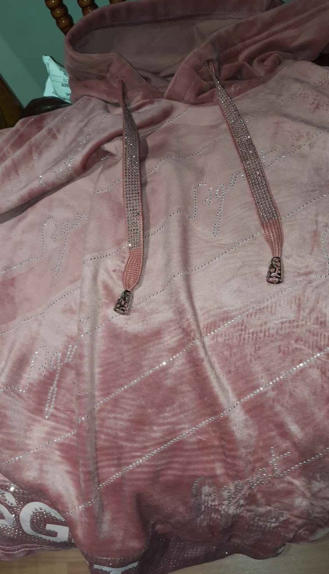 SGNT Pink Velvet Tracksuit Hoodie & Sweatpants Set - photo 4