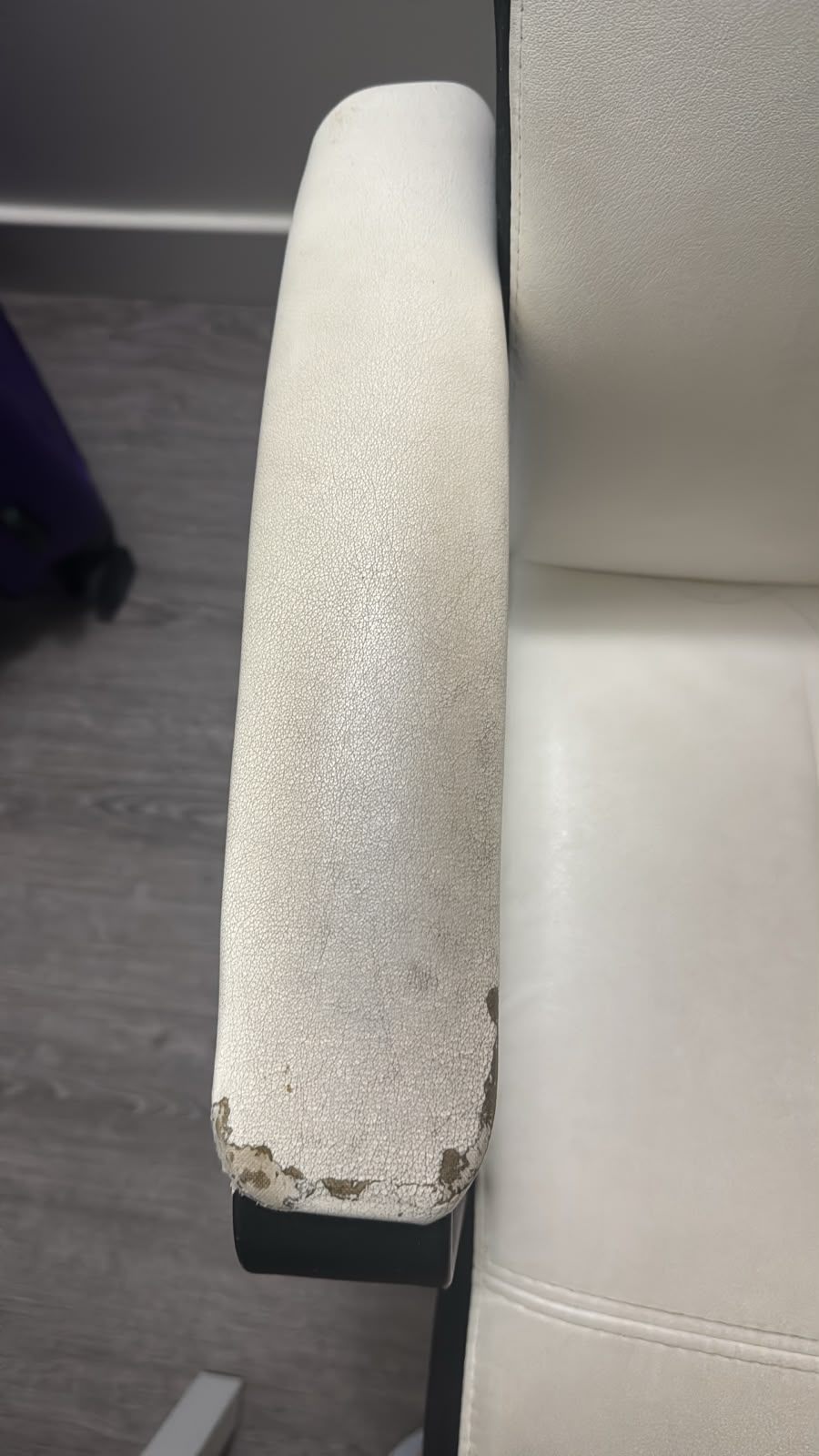 White Faux Leather Office Chair - photo 5
