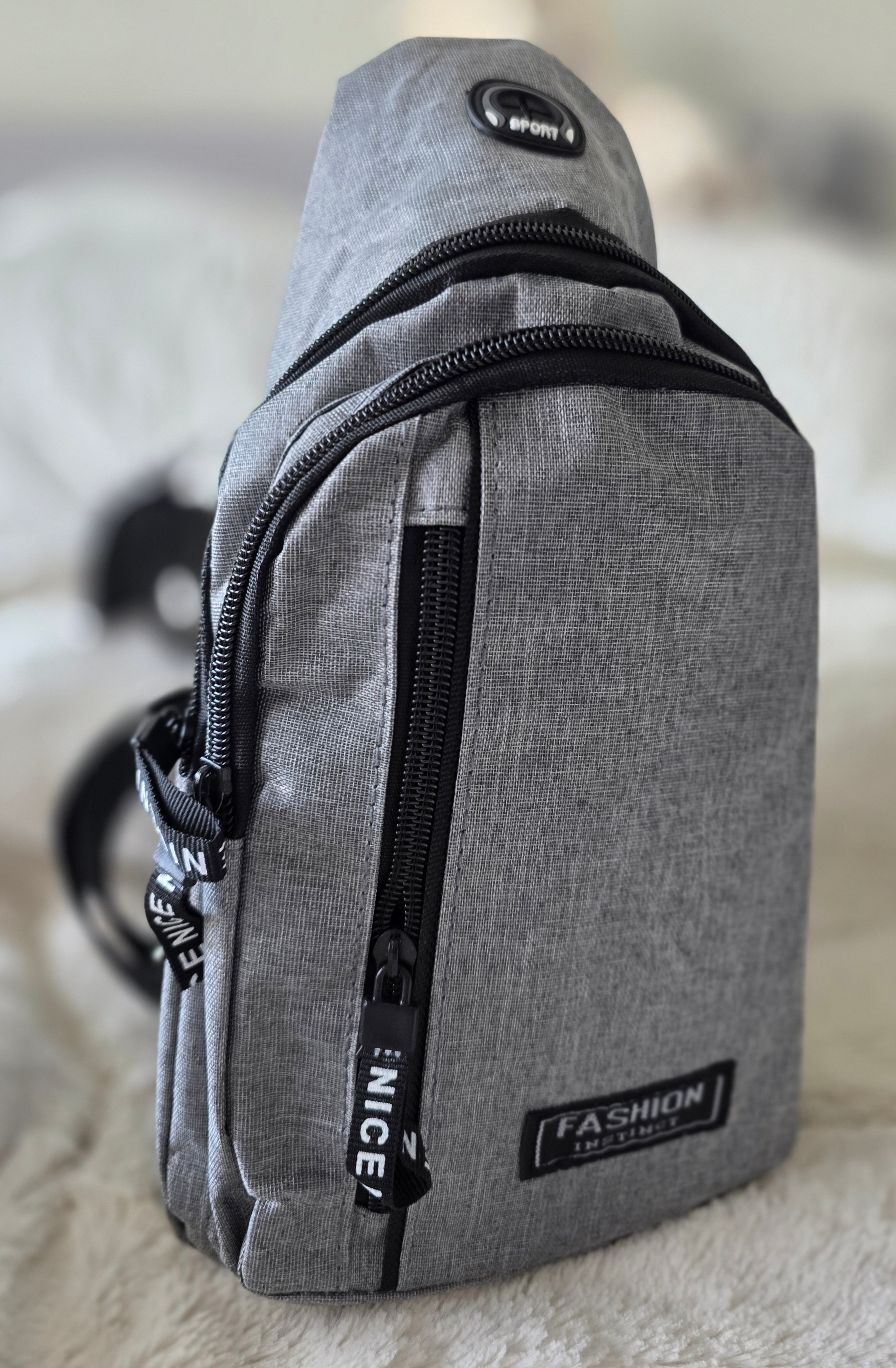 "FASHION INSTINCT" GREY Unisex-Crossbody Bag/Sling Bag-NEW - photo 4