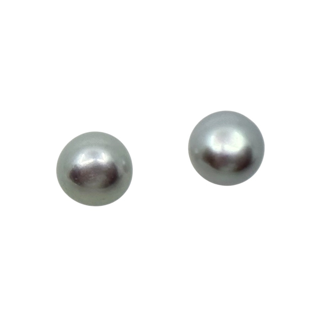 Sterling silver 9mm freshwater perl stud earrings - GM1010 - photo 2