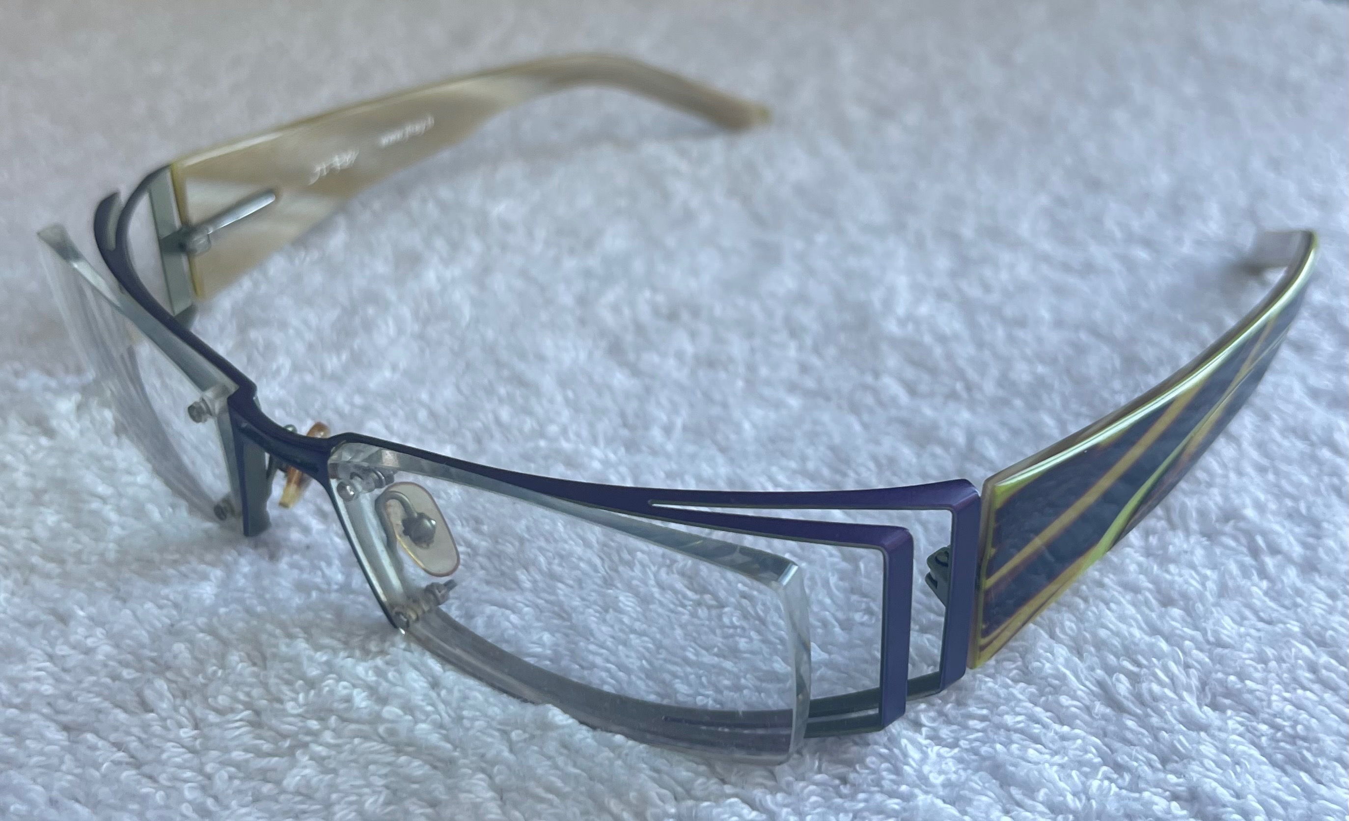 Vintage J.F. Rey France JF2181 Designer Frames (Purple/Mustard) - photo 2