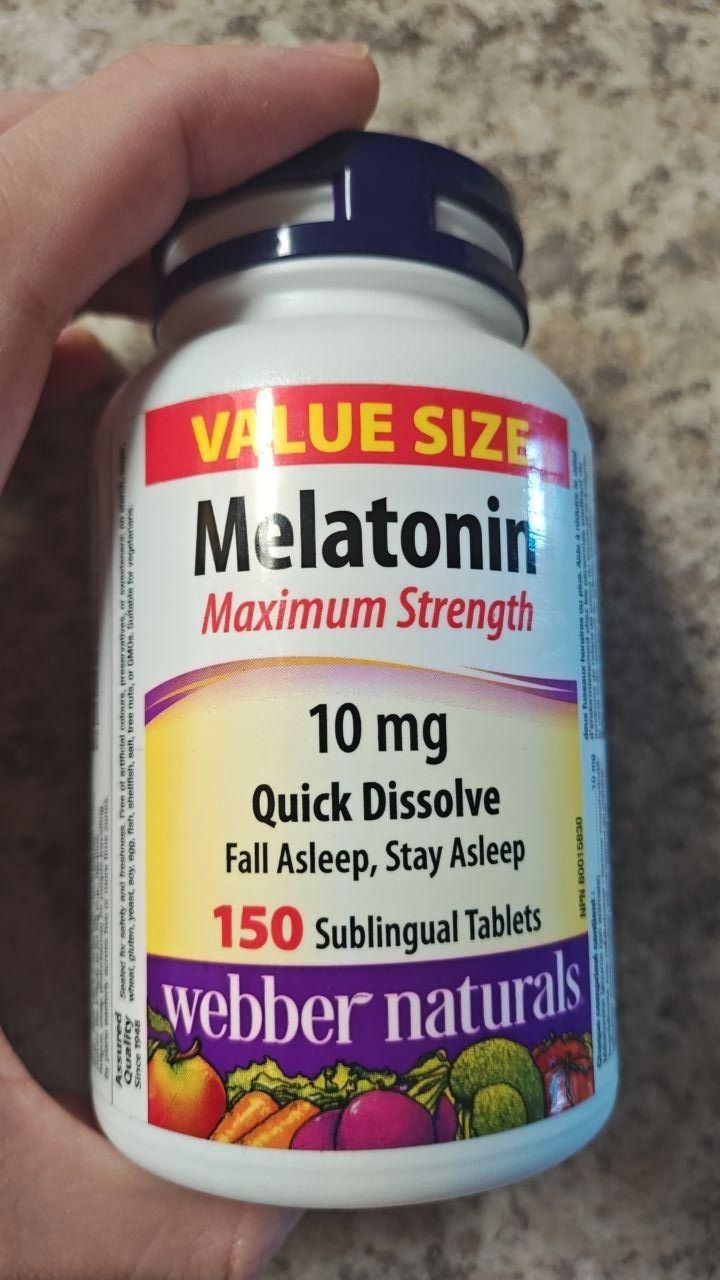 Webber Naturals Melatonin 10mg – 142/150 Tablets – Exp May 2028 - photo 2