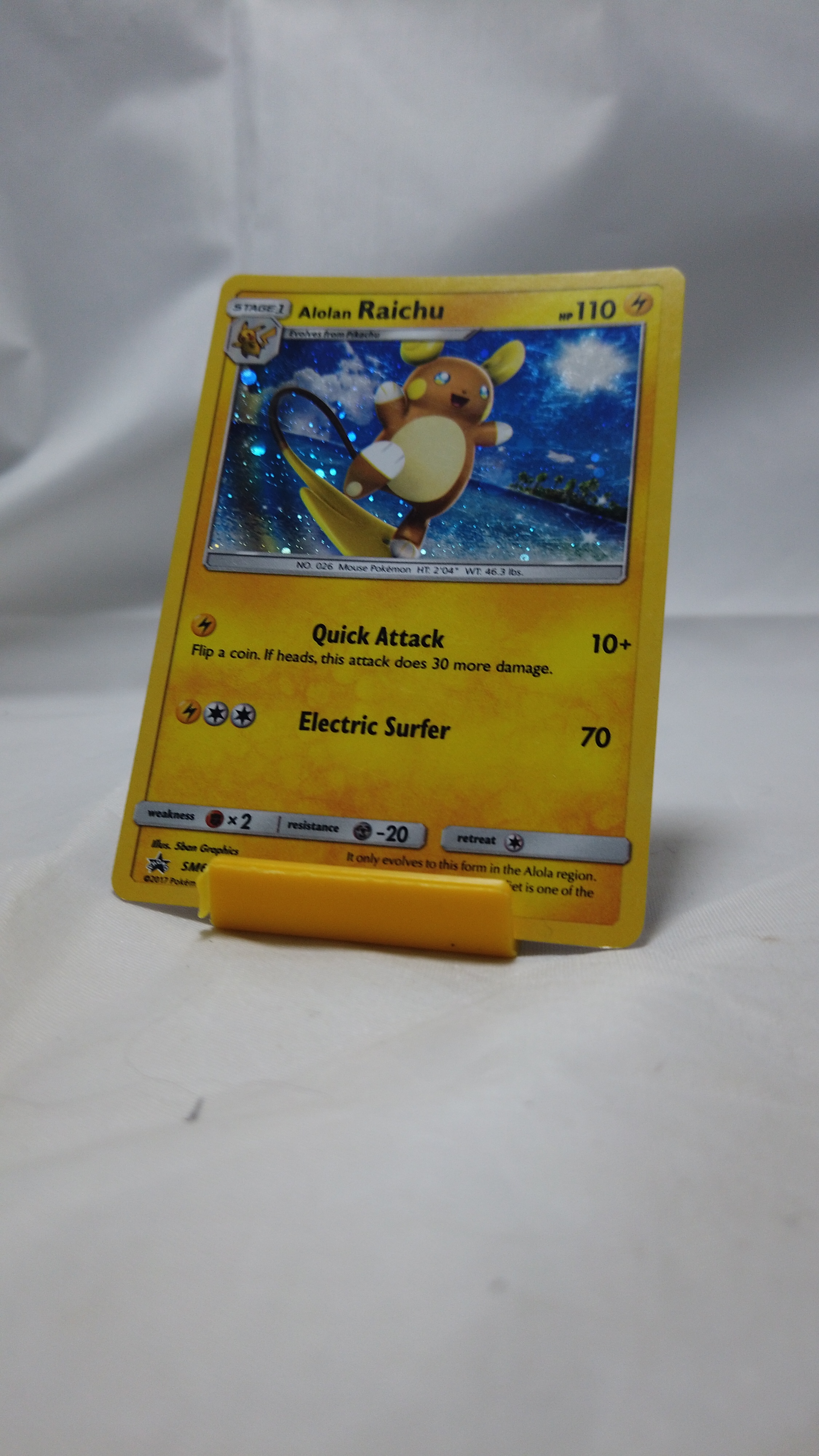 Pokemon Alolan Raichu SM65 Black Star Promo Holo NM - photo 3