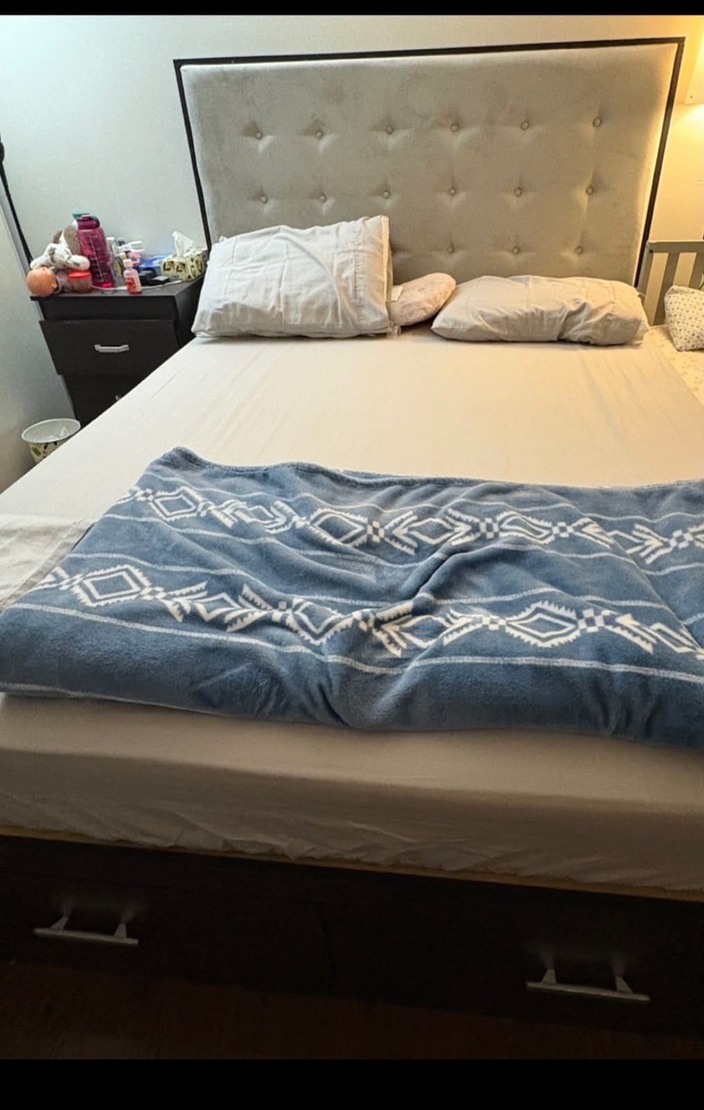 QueenSizeBedFrame with Storage+1Nightstand+QueenBambooMattress - photo 2