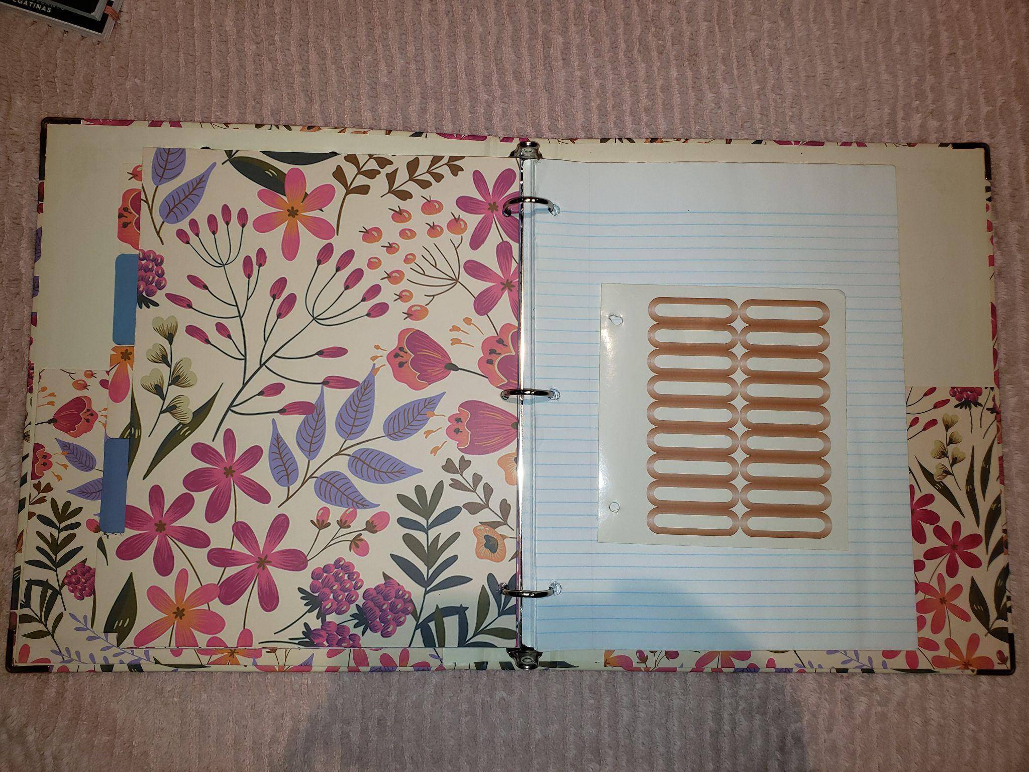 Cute Pink & Purple Floral Stationery Study Bundle - photo 3