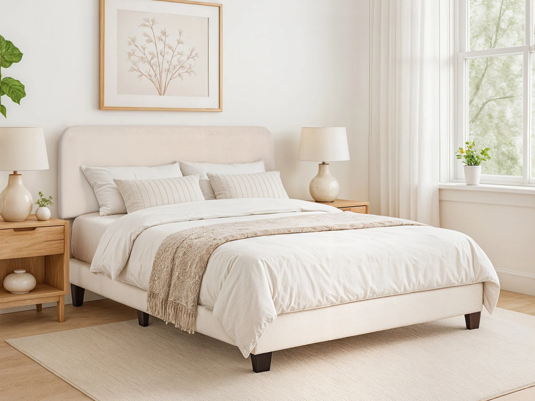 NEW King Bed Frame | Adjustable Headboard | No Box Spring