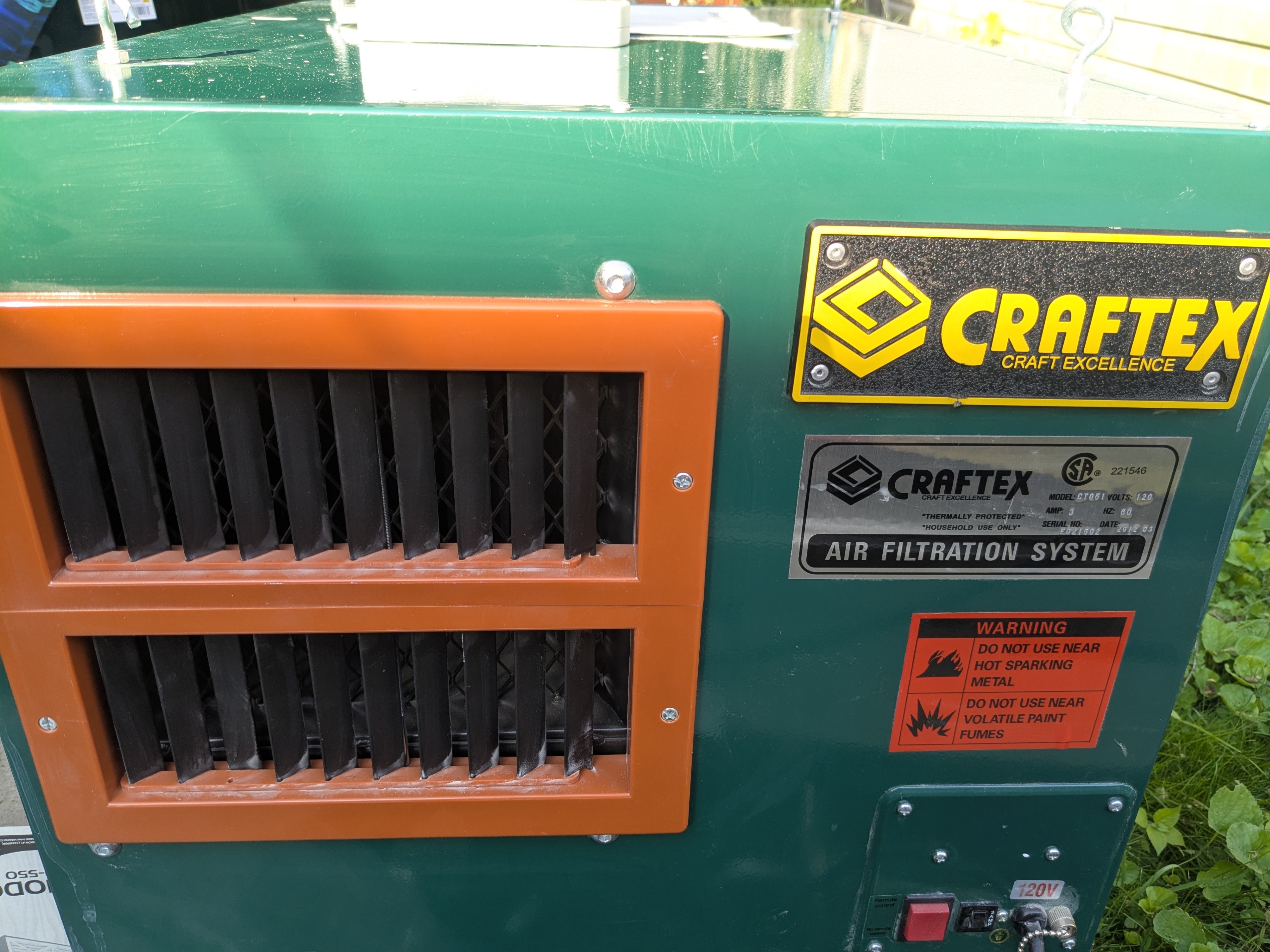 Craftex Air Filtration System CT051