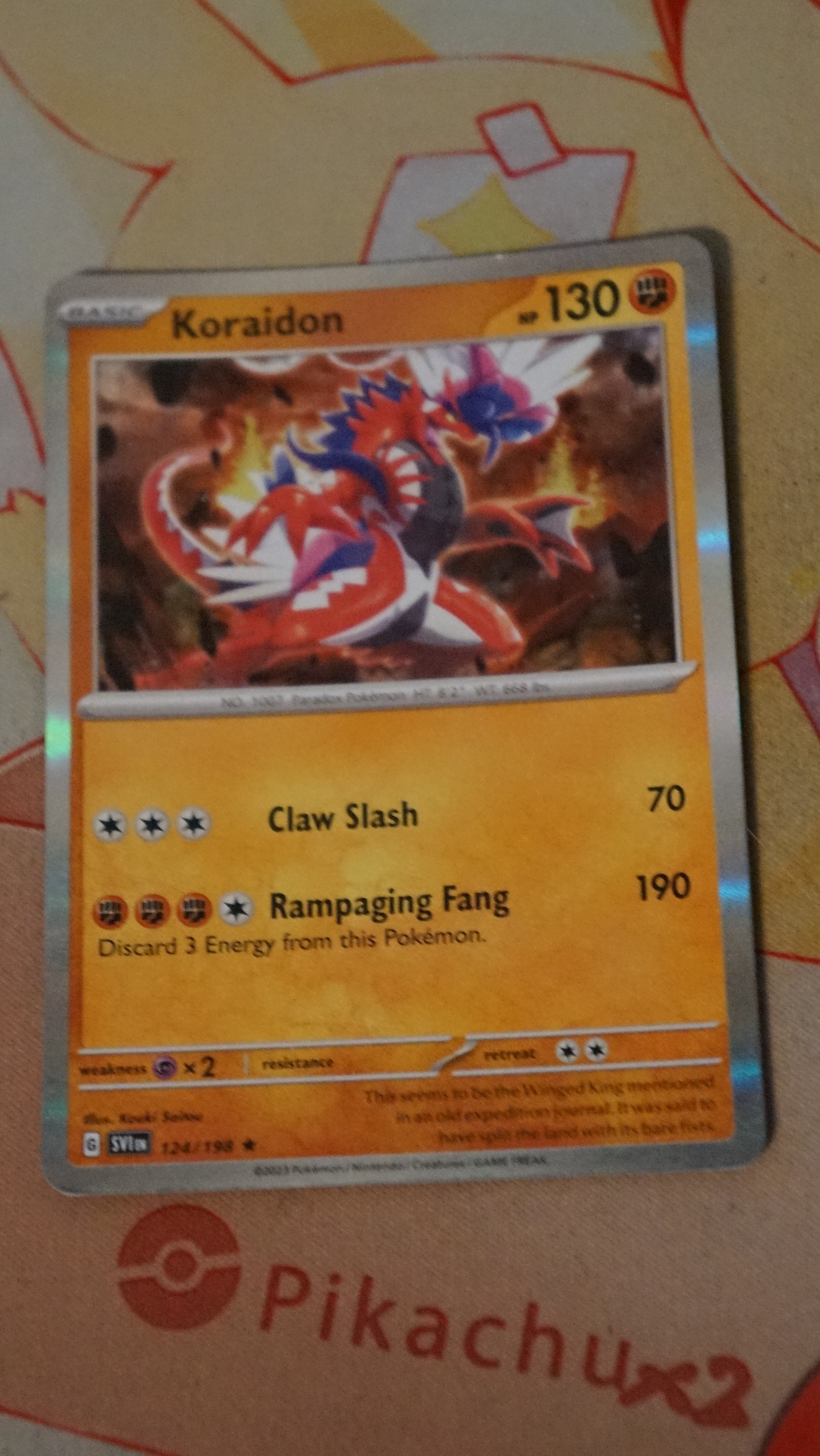 Pokemon Koraidon 124/198 Scarlet & Violet Base Holo LP - photo 3