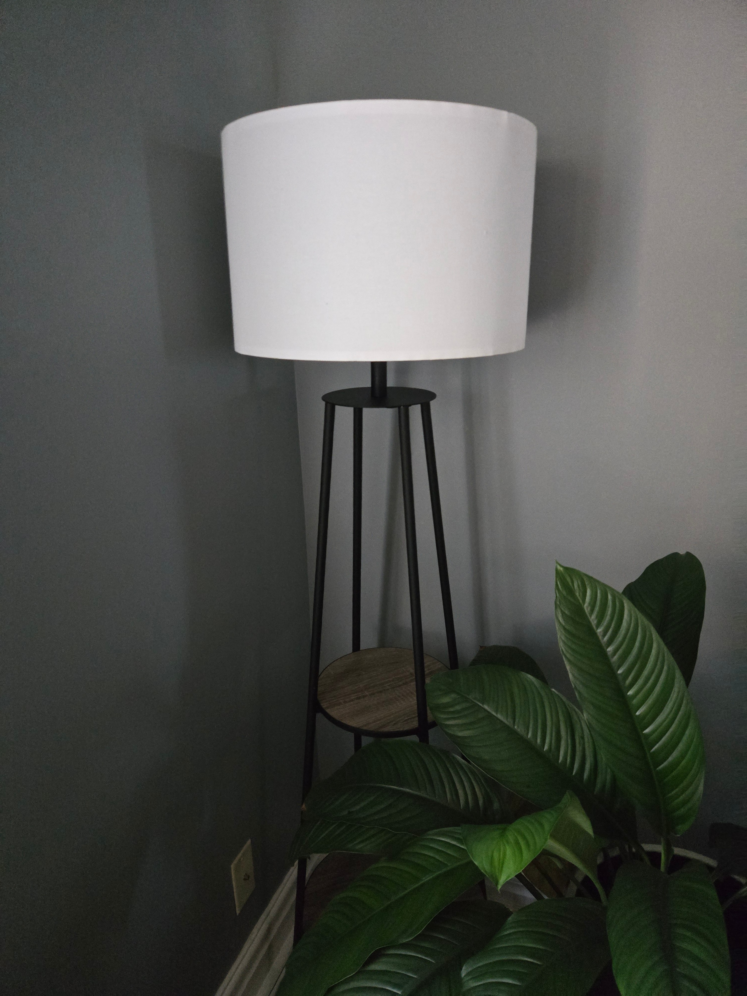 Black Metal Lamp Set — Floor + Table Lamp — $45 for both