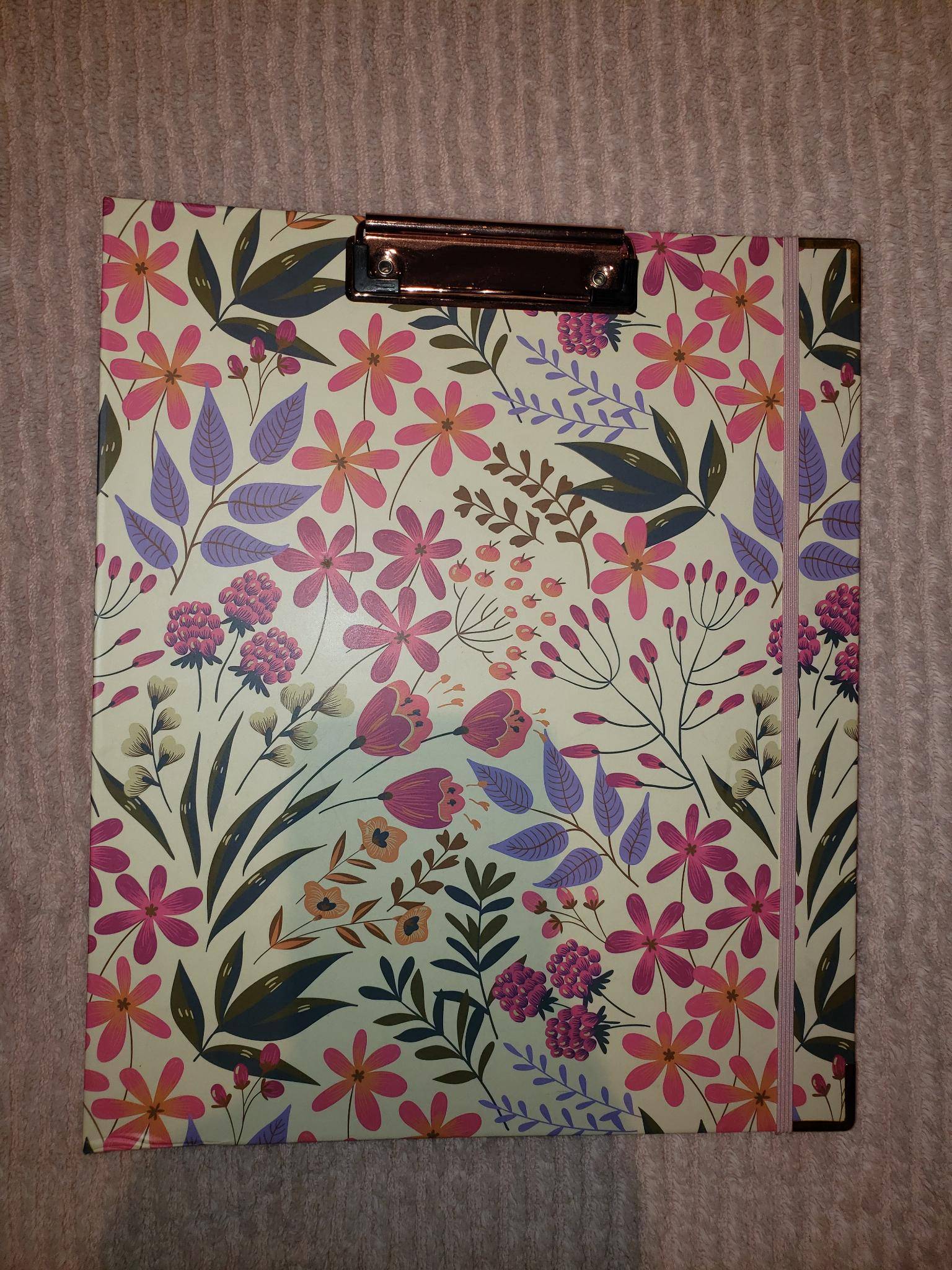 Cute Pink & Purple Floral Stationery Study Bundle - photo 2