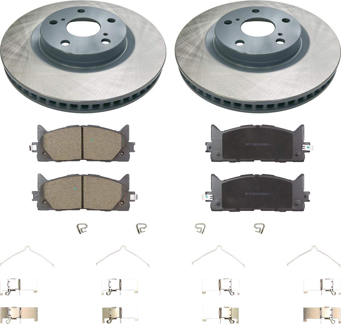 Front Brake Kit w Ceramic Pads for Toyota Camry & Avalon, 296mm - photo 2