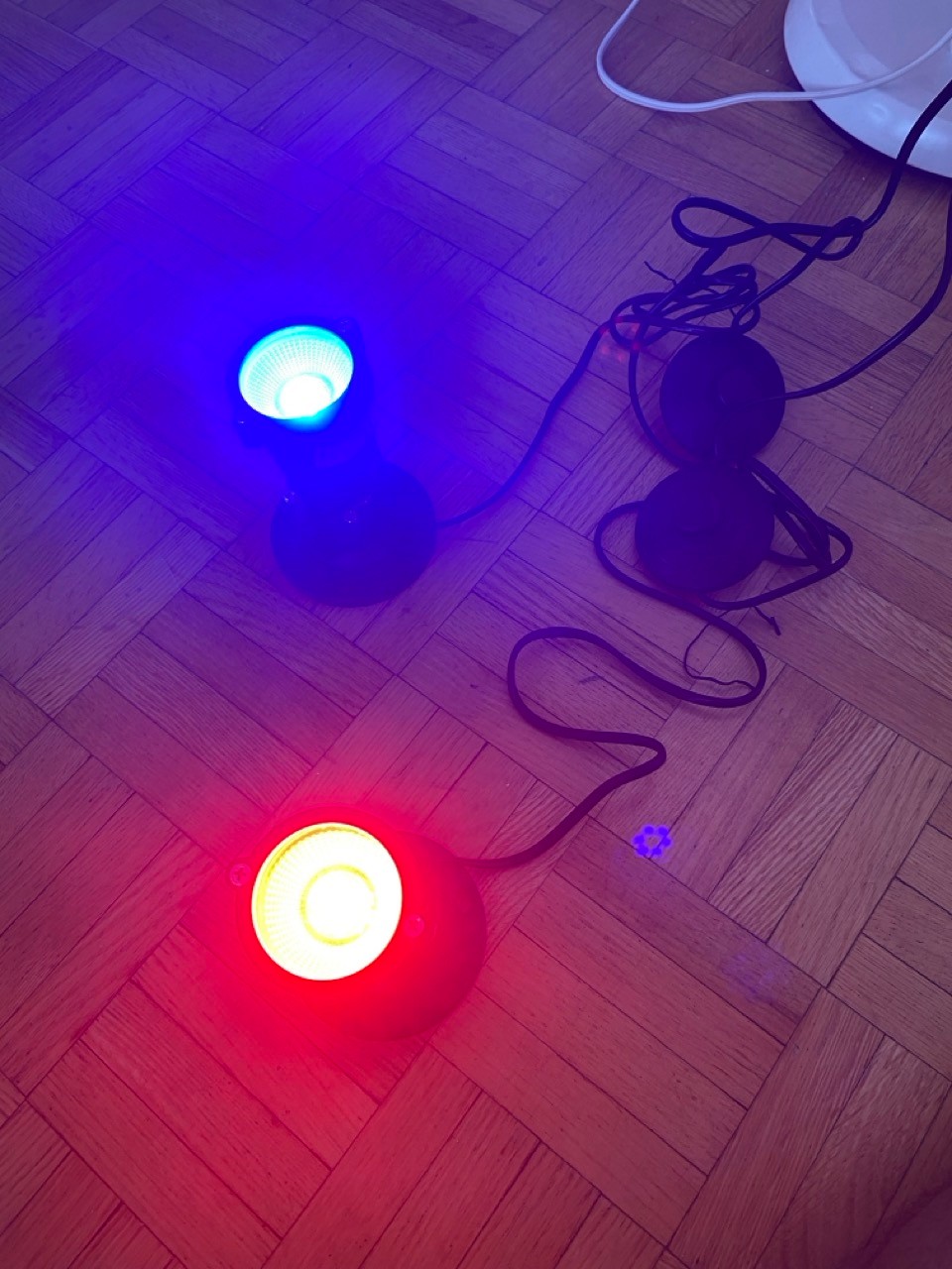 RGB LED Spot Lights (2 Pack) – Indoor Up Lights with Remote - photo 2