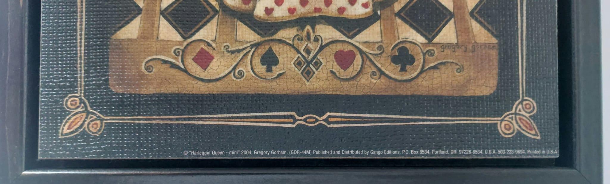Gregory Gorham "Harlequin Queen of Hearts" Framed Textured Art - photo 2