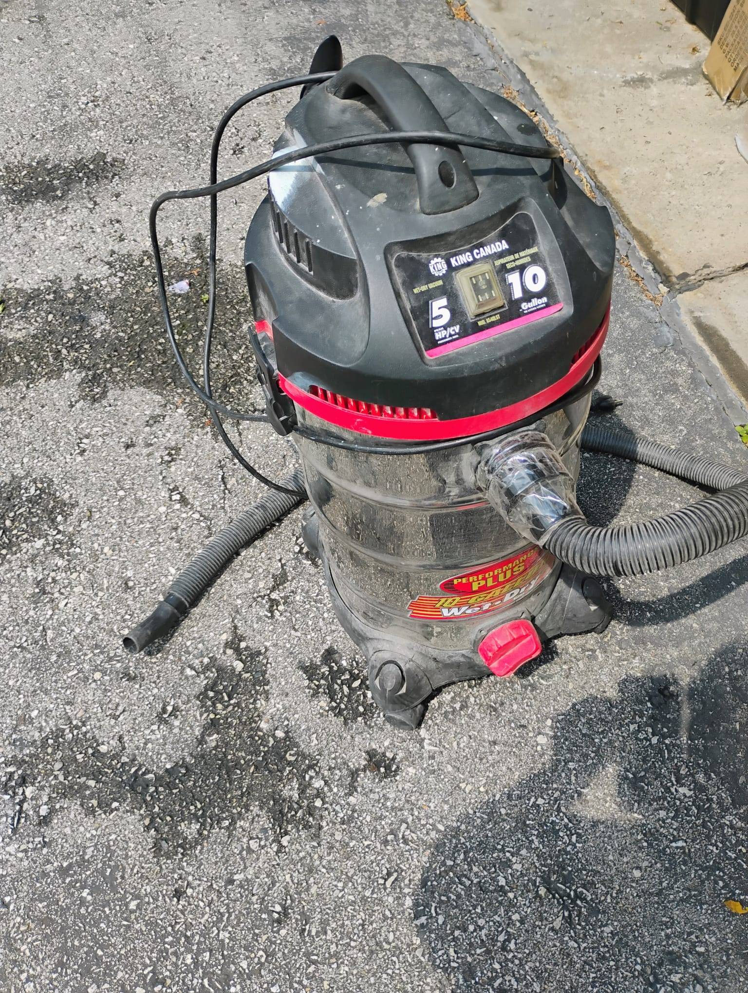 King Canada 10 Gallon Stainless Steel Wet/Dry Vacuum - photo 2