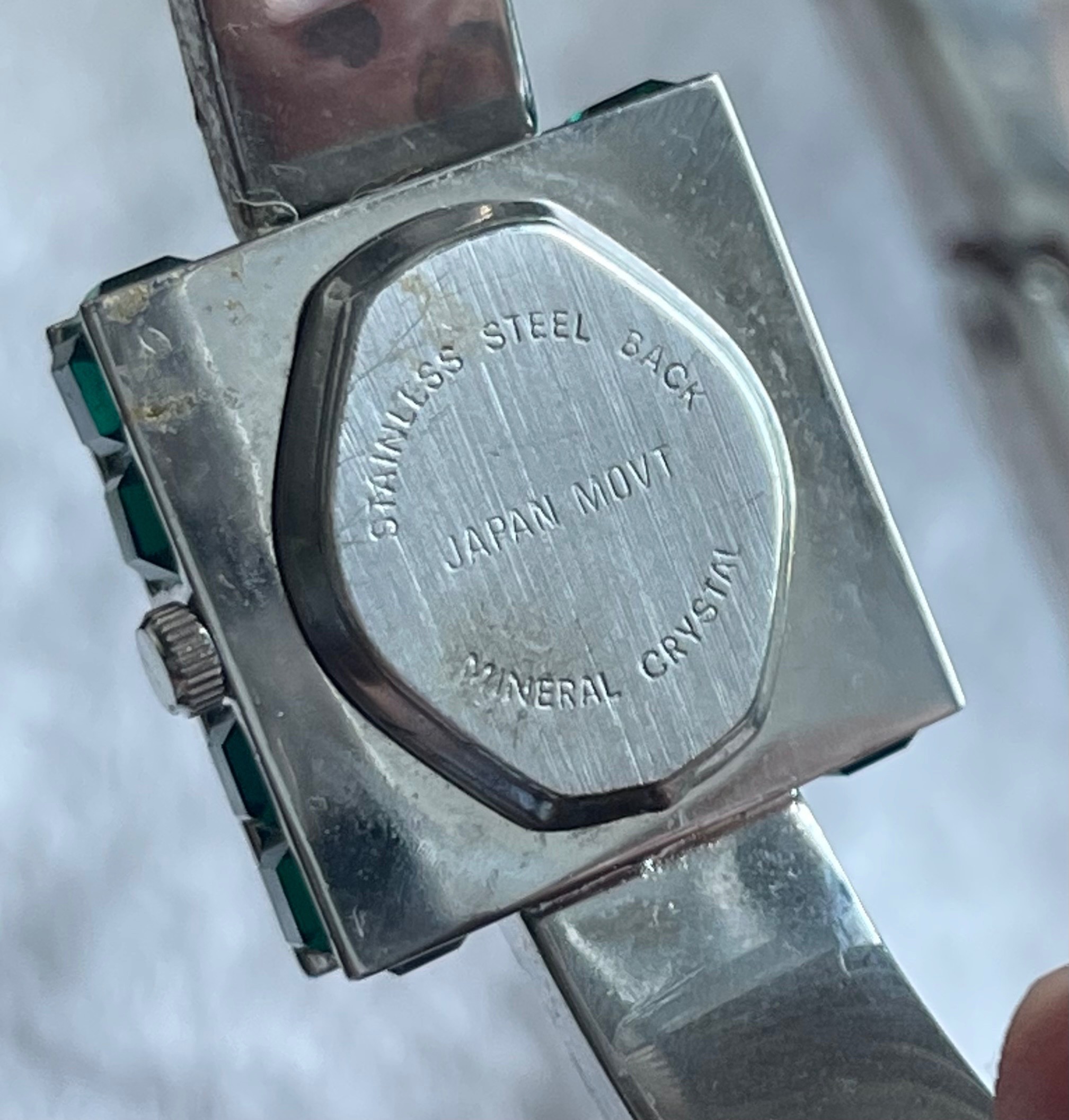 Vintage Xanadu Emerald Green Bangle Watch (Needs Battery) - photo 4