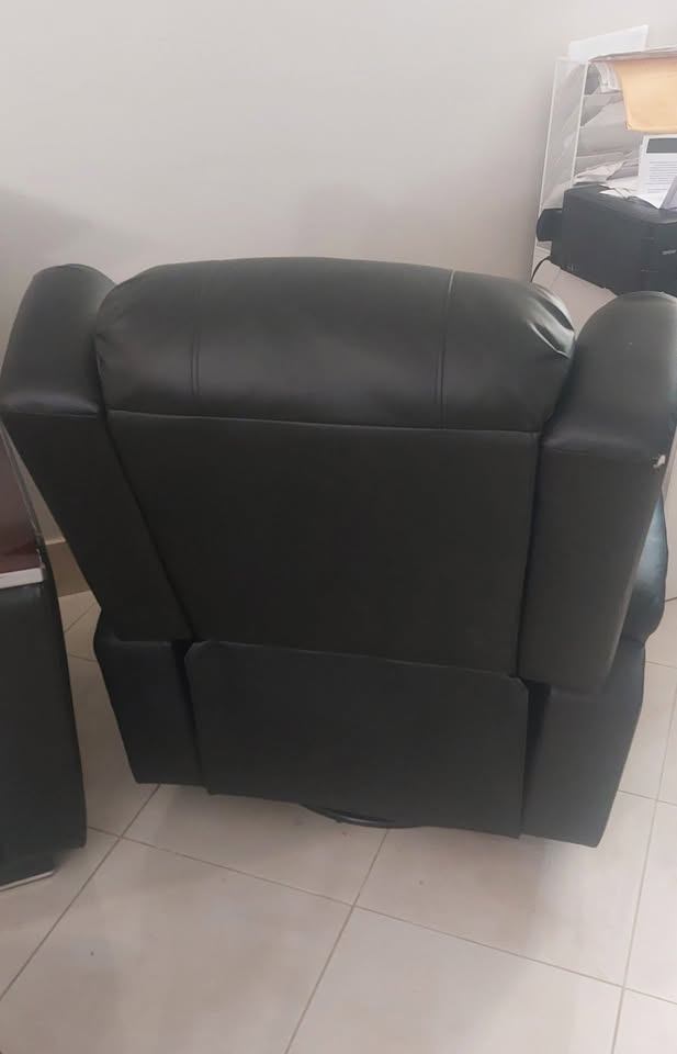 Lamentin Faux Leather Swivel Rocker Rocking Recliner - photo 2