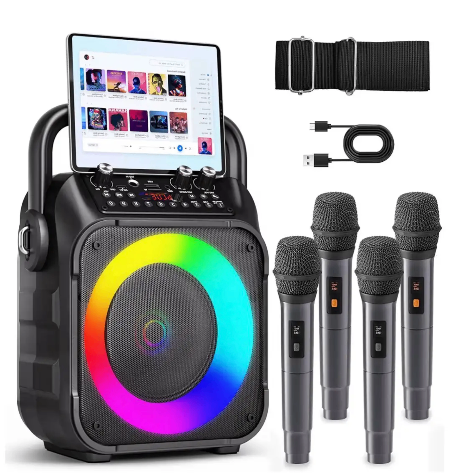 Karaoke Machine - Portable, 4 Mics, New
