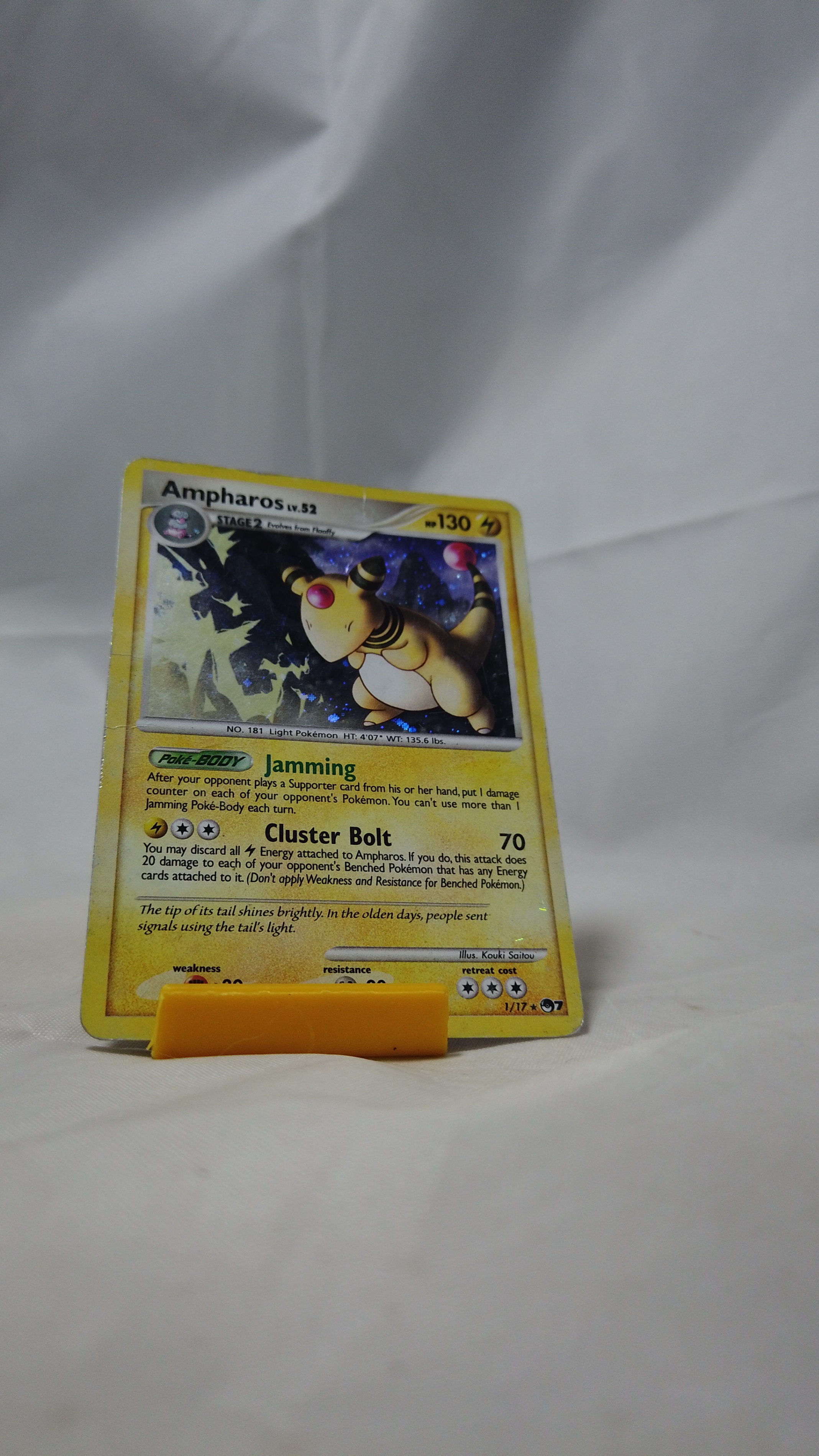 Pokemon Ampharos 1/17 POP Series 7 Card Rare DMG