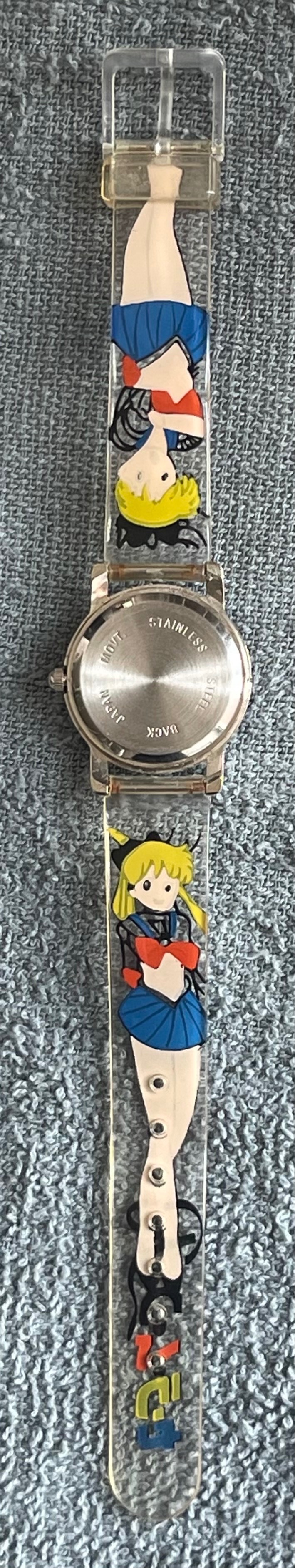 Vintage 90s Sailor Moon Anime Clear Watch (Needs Battery) - photo 3