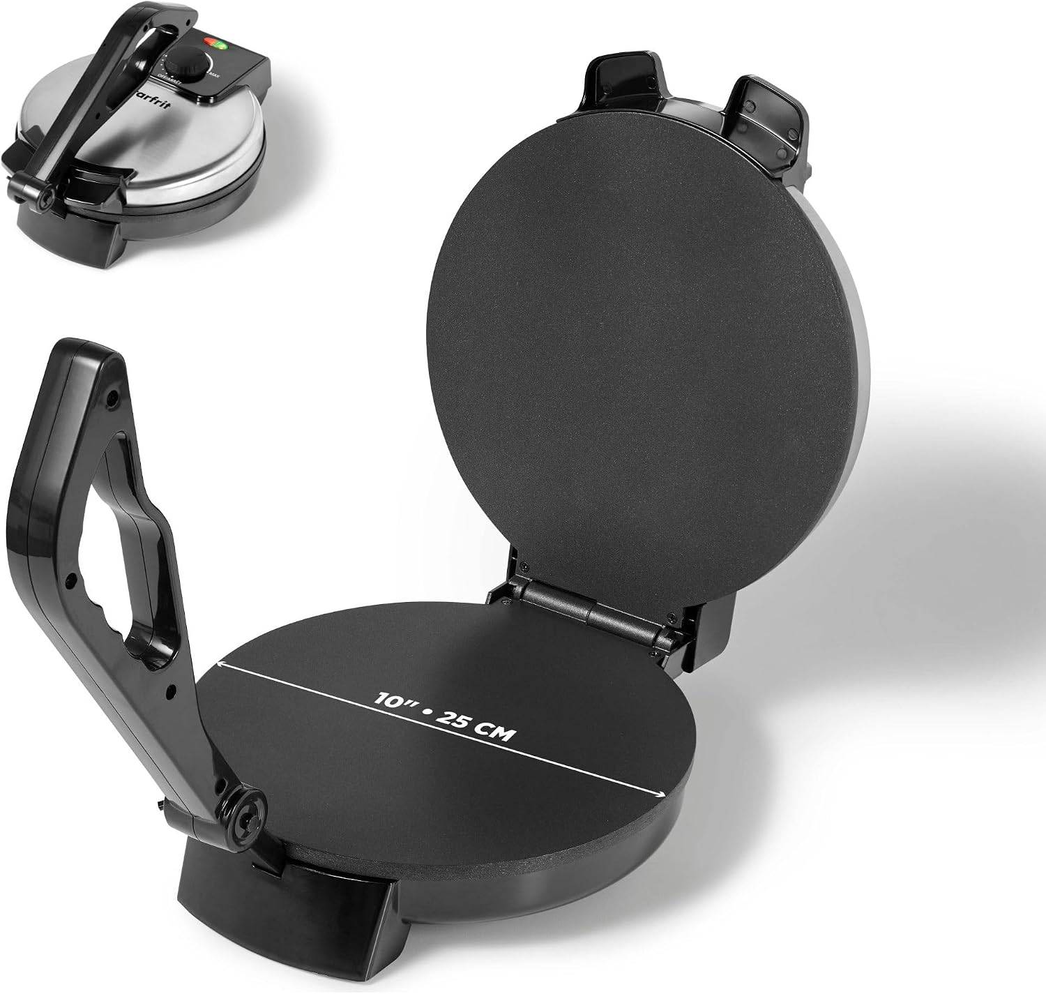 Starfrit Electric 10" Roti Maker, Press and Cook Flatbreads - photo 2