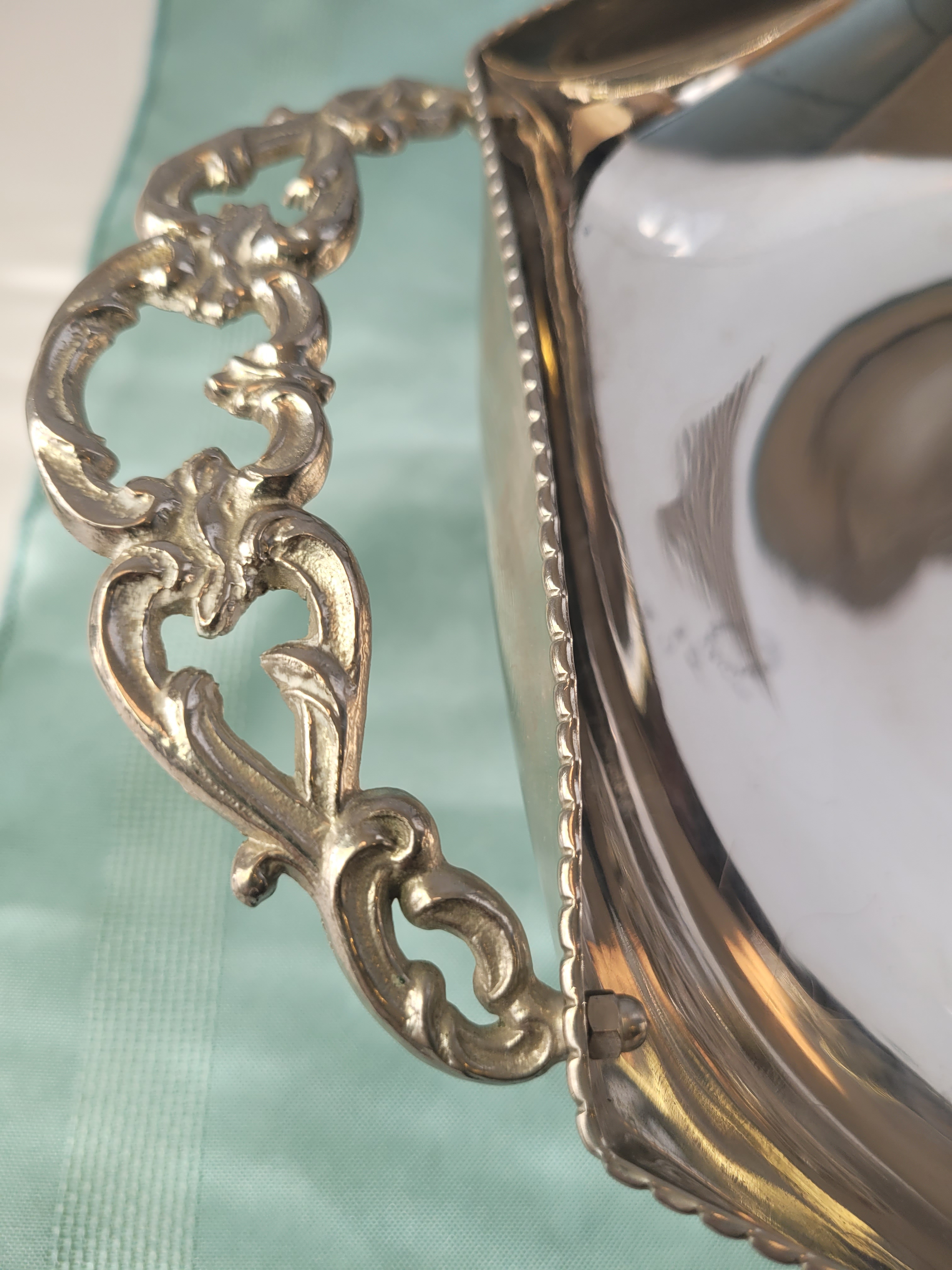 Carniti Silver Plated Pedestal Bowl, Circa 1970s Italian Hexagon - photo 3