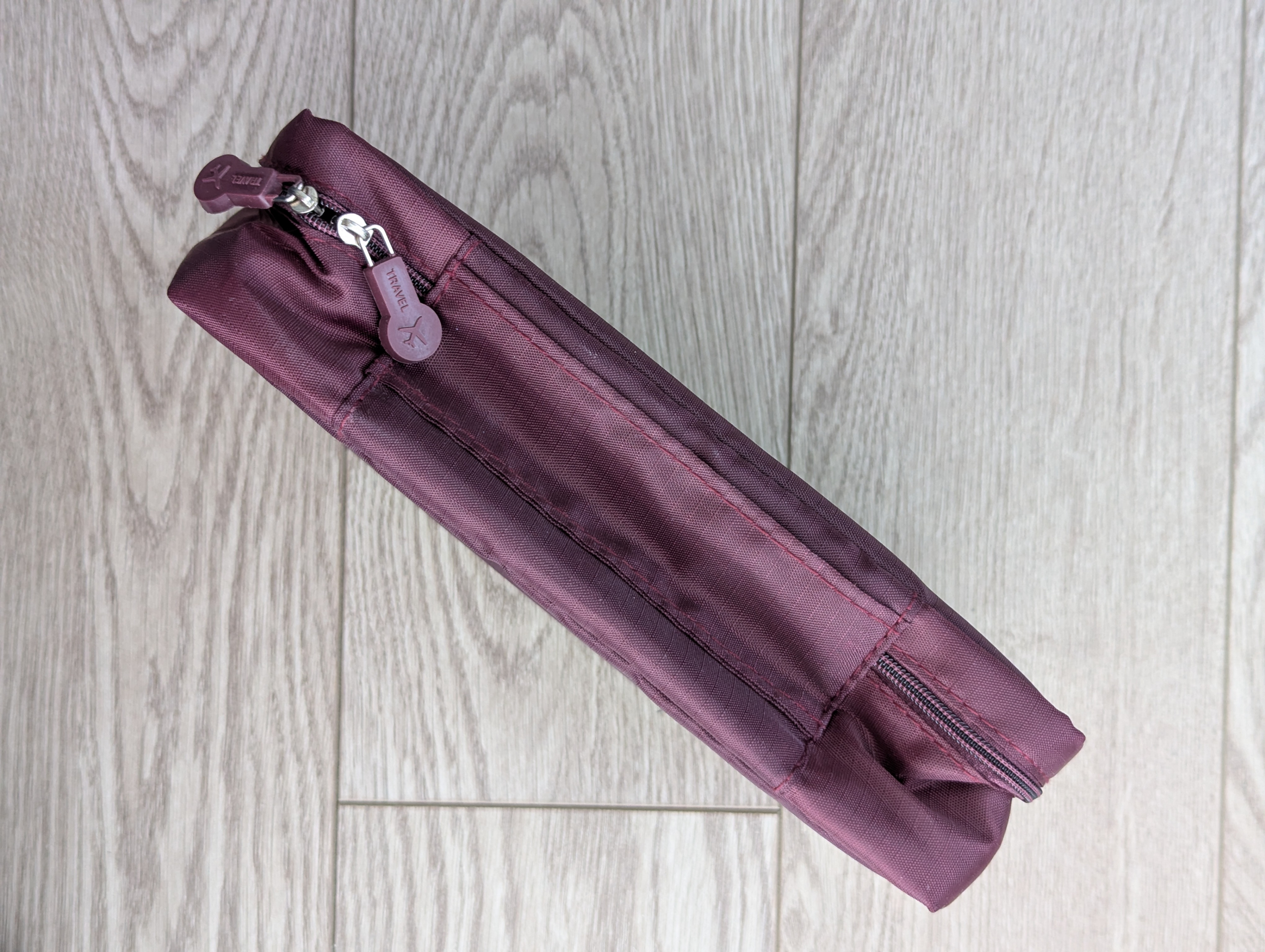 Burgundy Travel Organizer Pouch with Removable Insert - photo 2