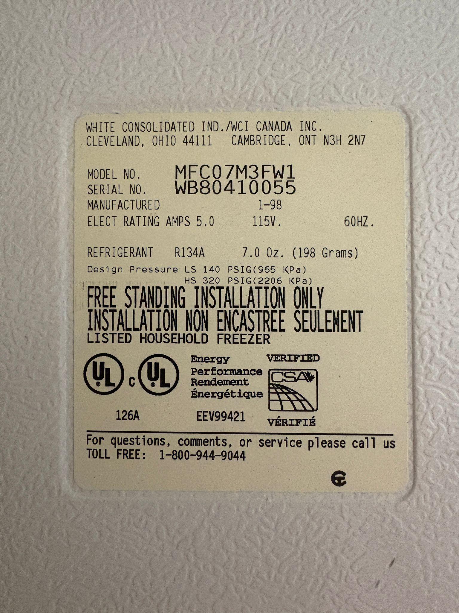 Chest Freezer 7 cu ft – Works Great - photo 5