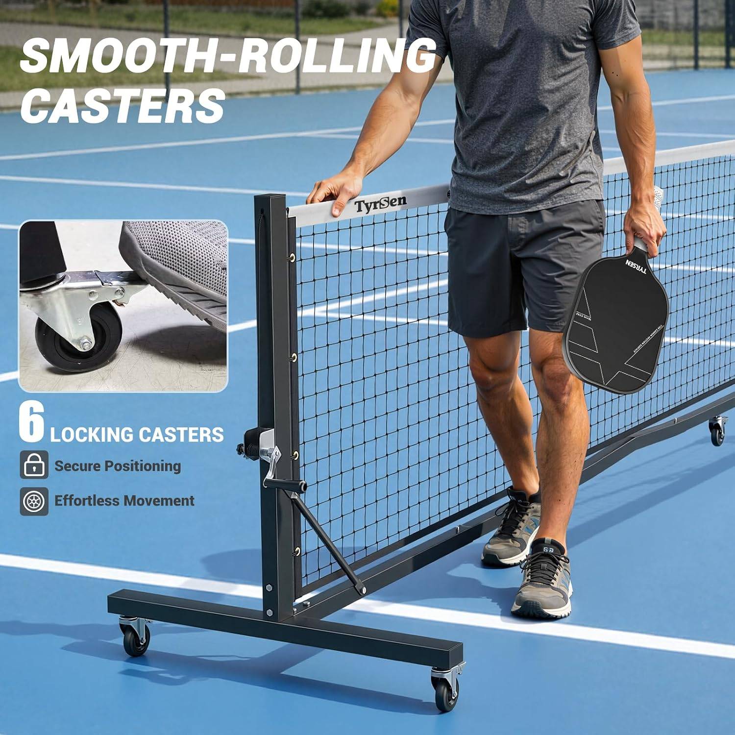 Pro Pickleball Net Set with Carbon Fiber Paddles & 22ft Net - photo 5