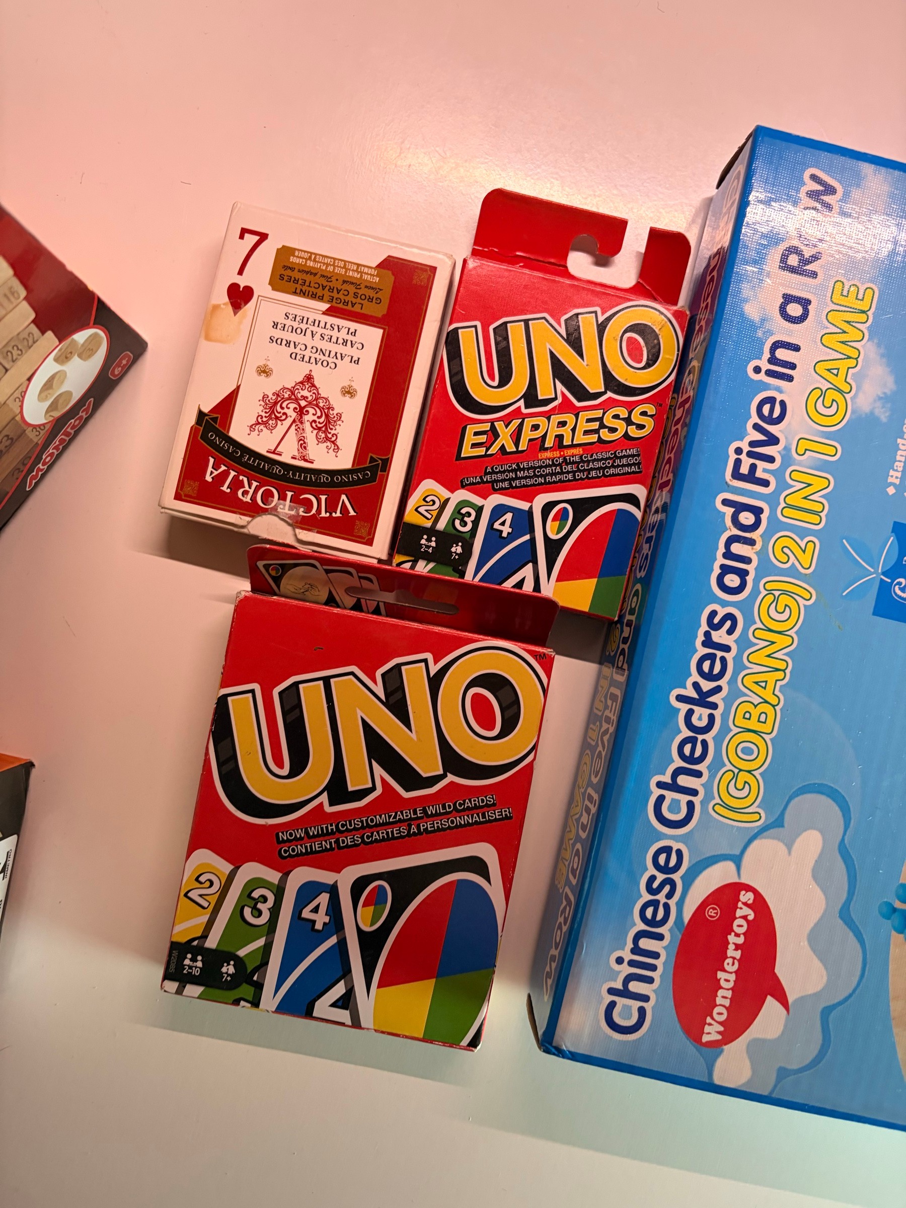 Board game & card game lot - Jenga, UNO, Chinese Checkers, more - photo 3